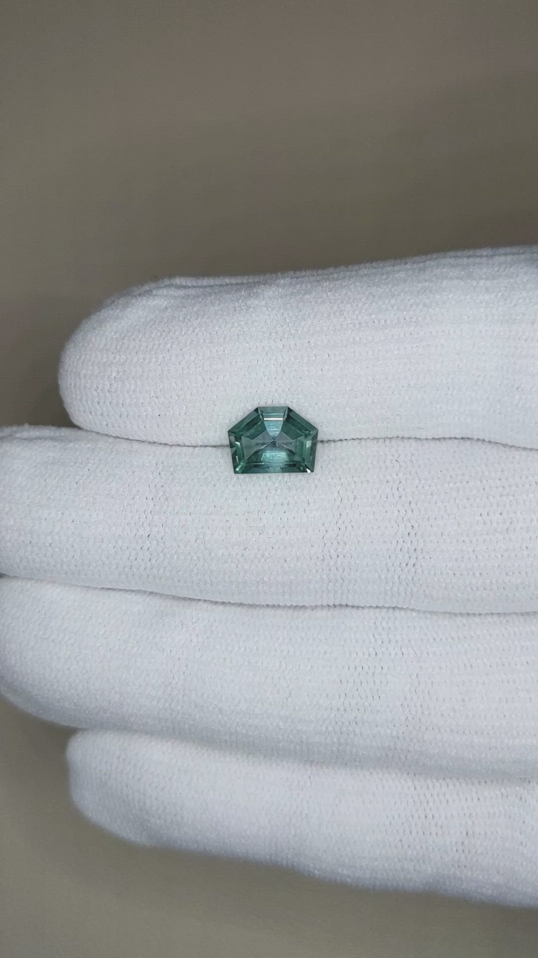2.07 Ct. Bluish Green Sapphire from Montana Size Video