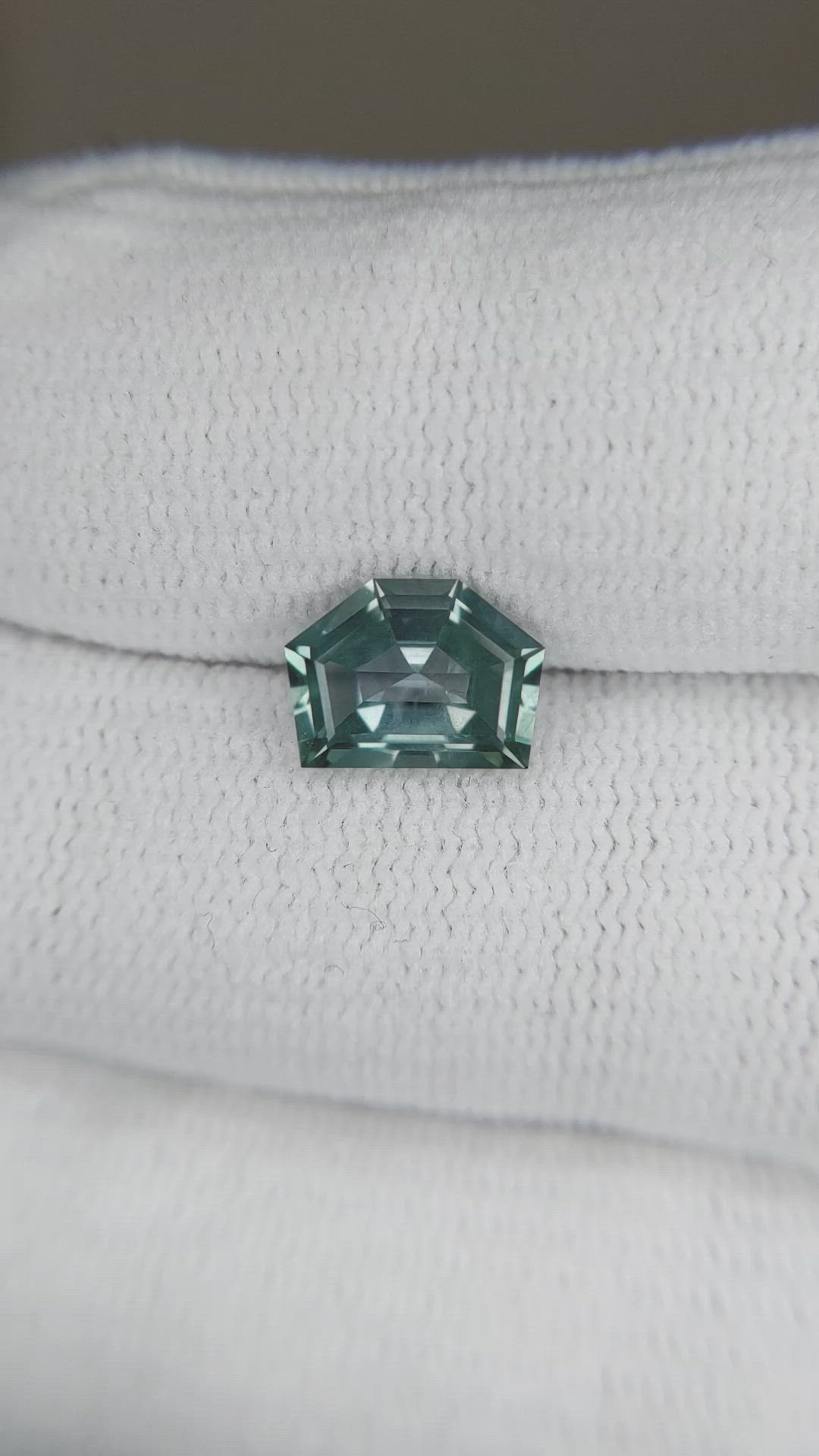 2.07 Ct. Bluish Green Sapphire from Montana Size Video