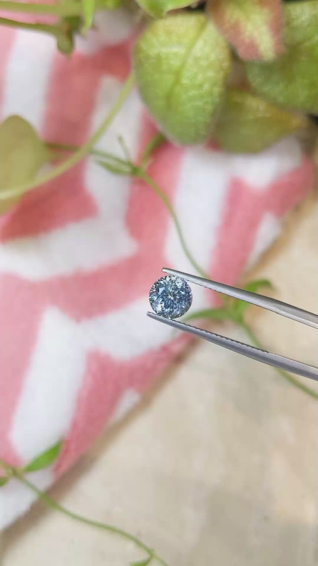 2.15 Ct. Greenish Blue Sapphire from Montana Size Video