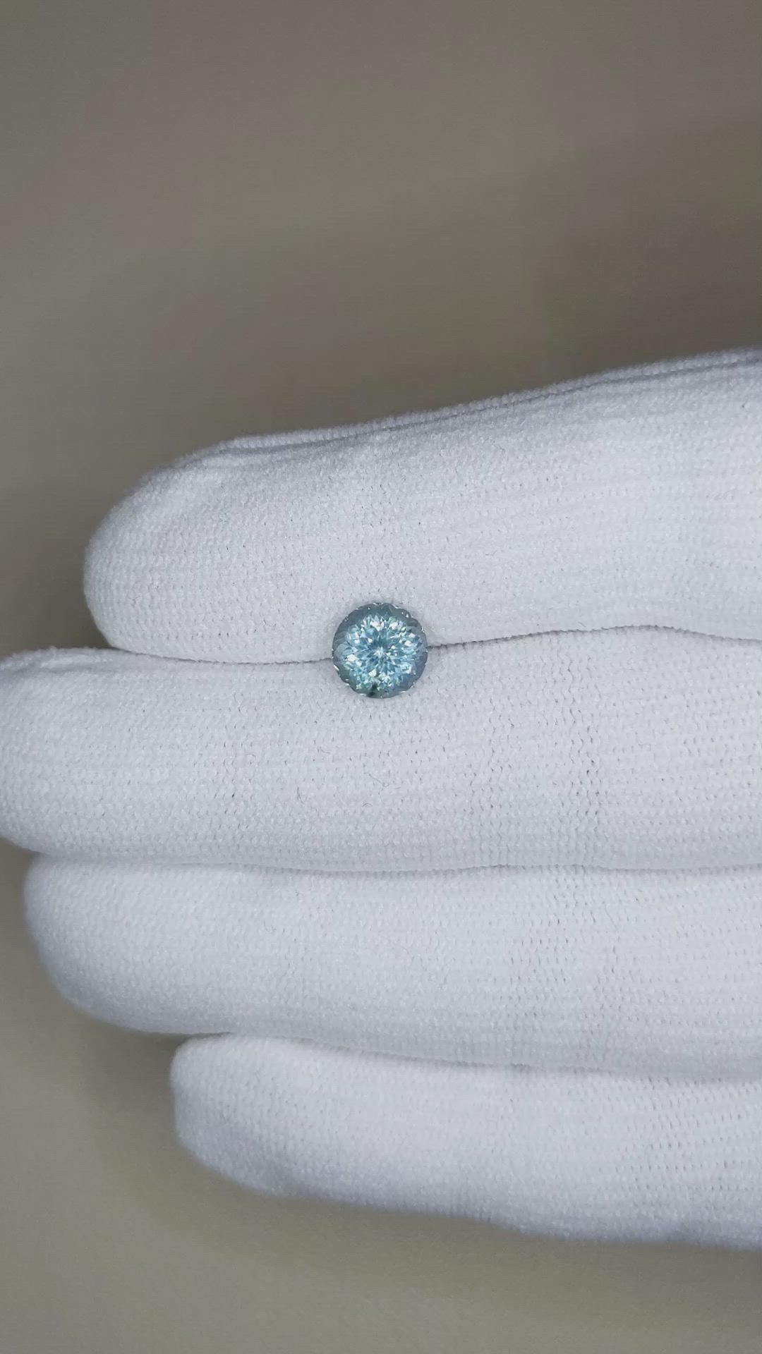 2.15 Ct. Greenish Blue Sapphire from Montana Size Video