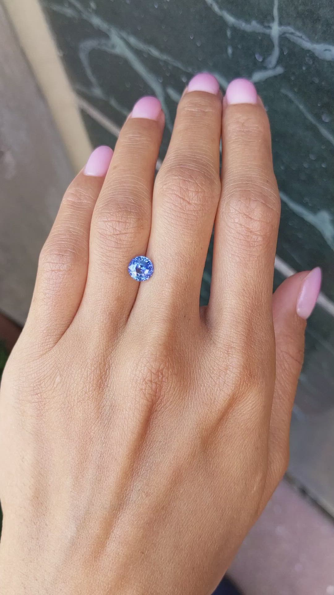 1.40 Ct. Blue Sapphire from Ceylon (Sri Lanka) Size Video