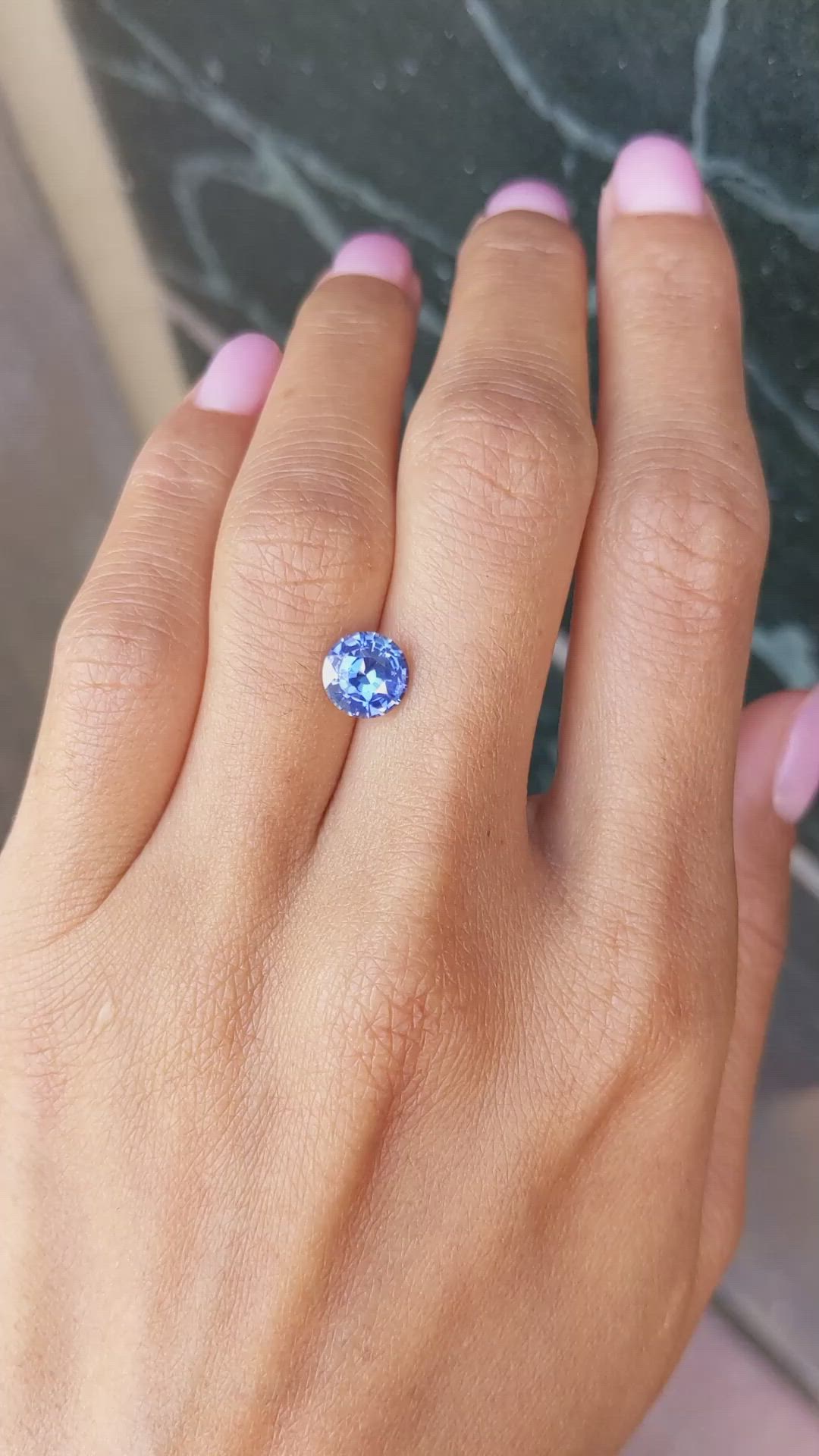 2.06 Ct. Blue Sapphire from Ceylon (Sri Lanka) Size Video