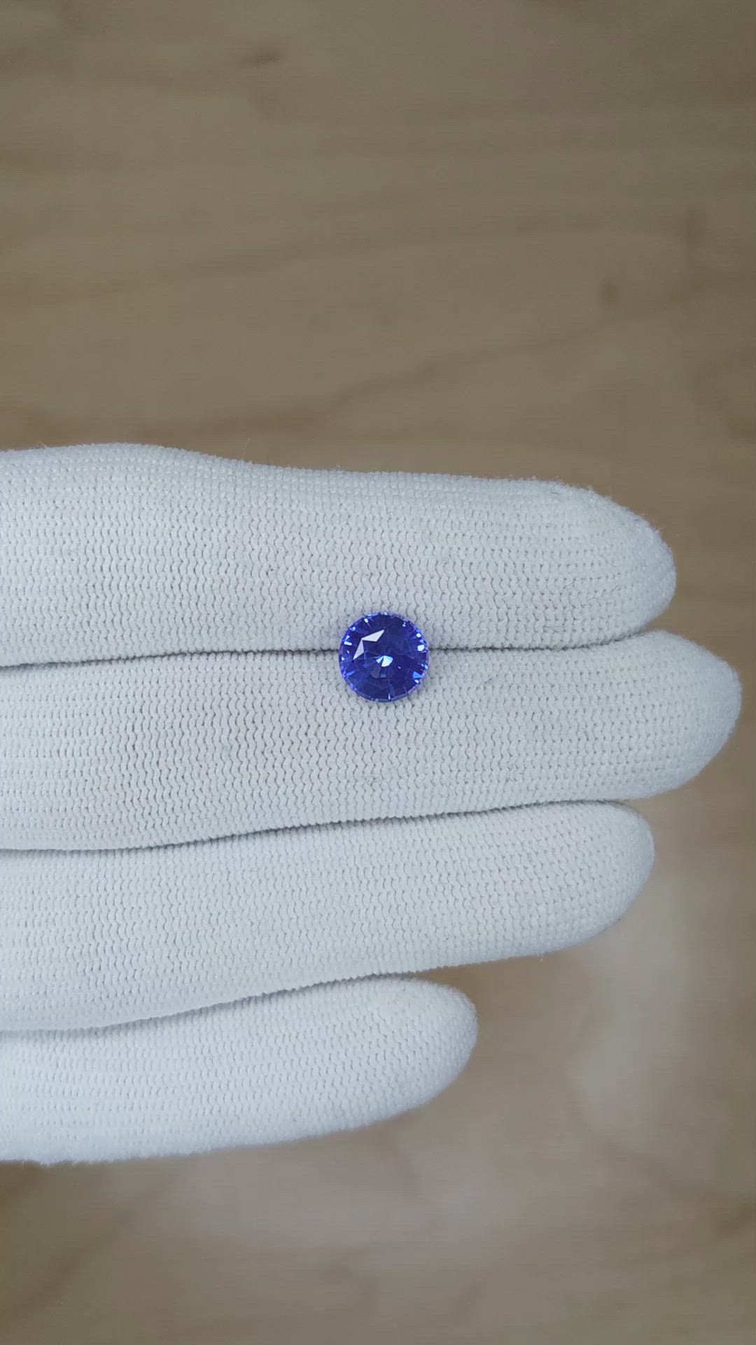 2.06 Ct. Blue Sapphire from Ceylon (Sri Lanka) Size Video