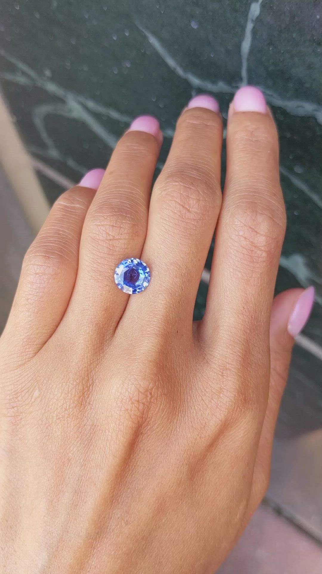 2.51 Ct. Blue Sapphire from Ceylon (Sri Lanka) Size Video