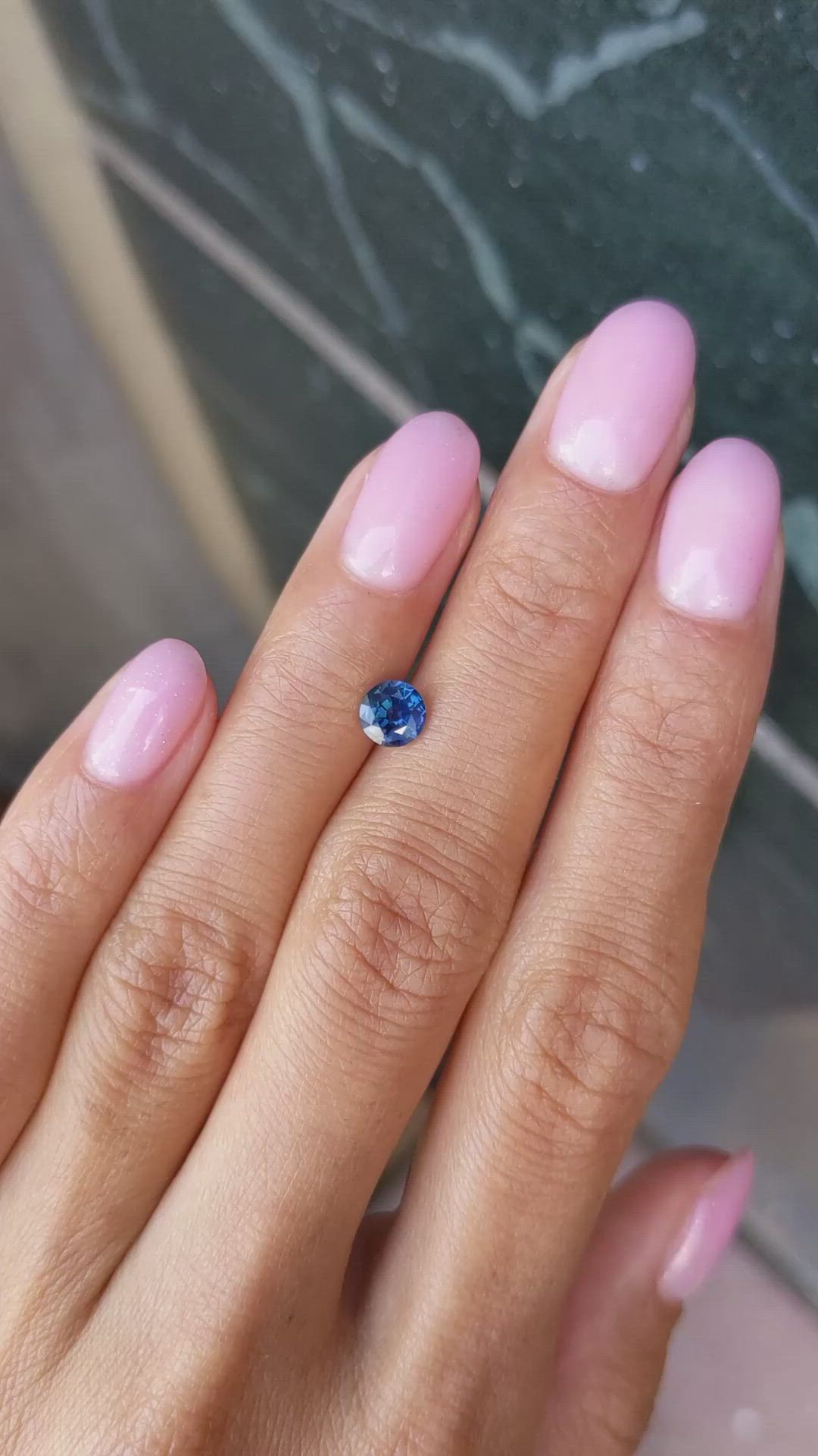 0.79 Ct. Blue Sapphire from Ceylon (Sri Lanka) Size Video