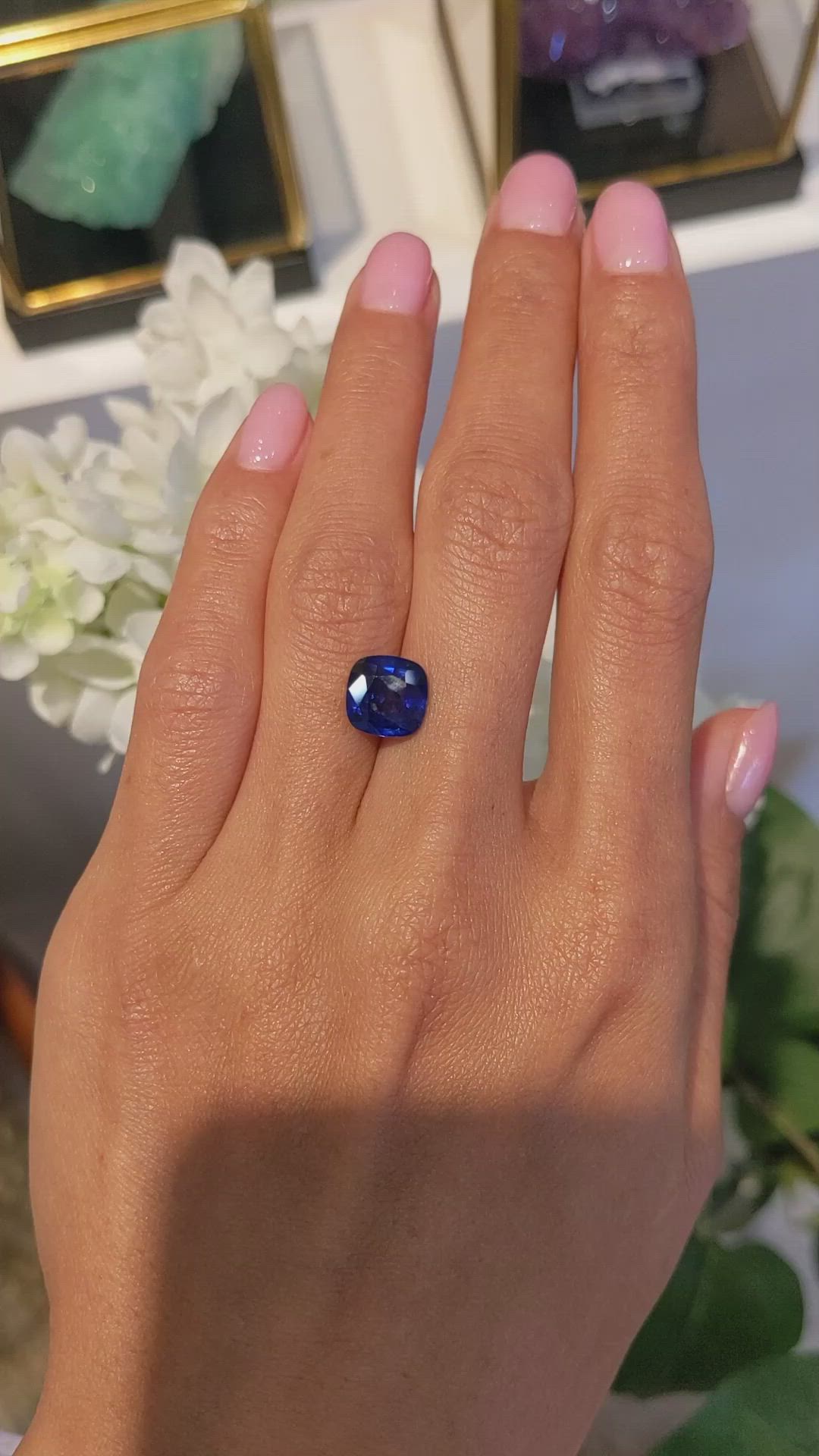 3.50 Ct. Blue Sapphire from Ceylon (Sri Lanka) Size Video