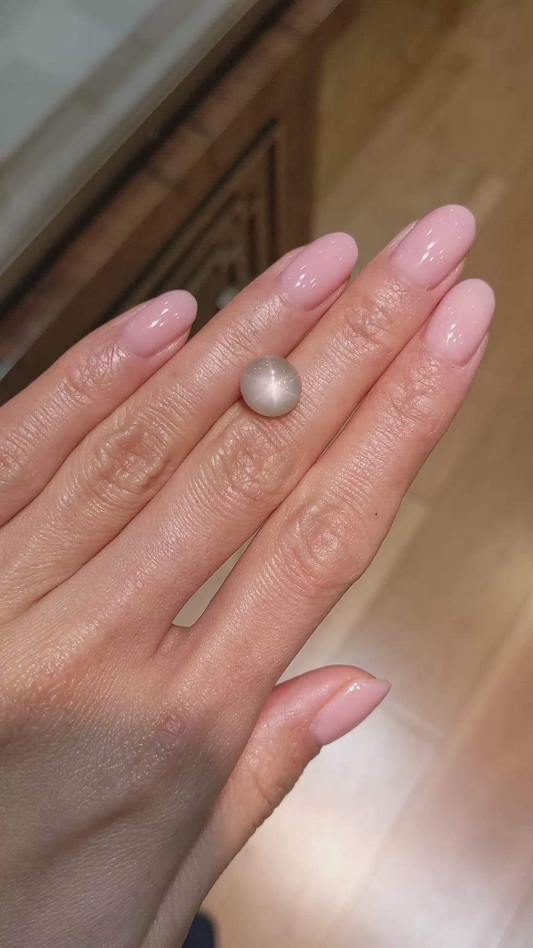 6.00 Ct. Grey Star Sapphire from Burma (Myanmar) Size Video
