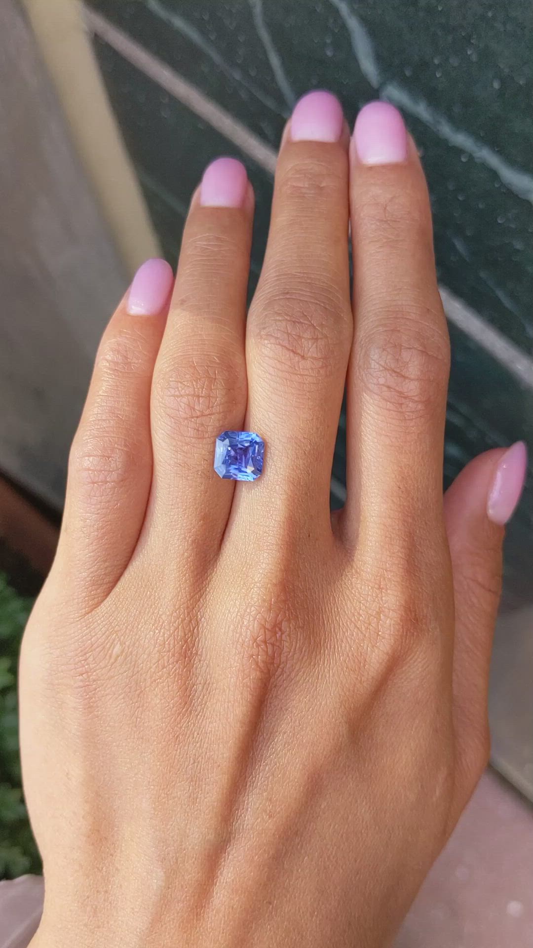 2.98 Ct. Blue Sapphire from Ceylon (Sri Lanka) Size Video