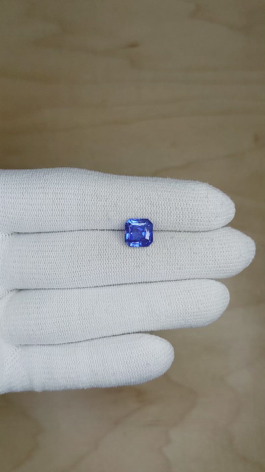 2.98 Ct. Blue Sapphire from Ceylon (Sri Lanka) Size Video