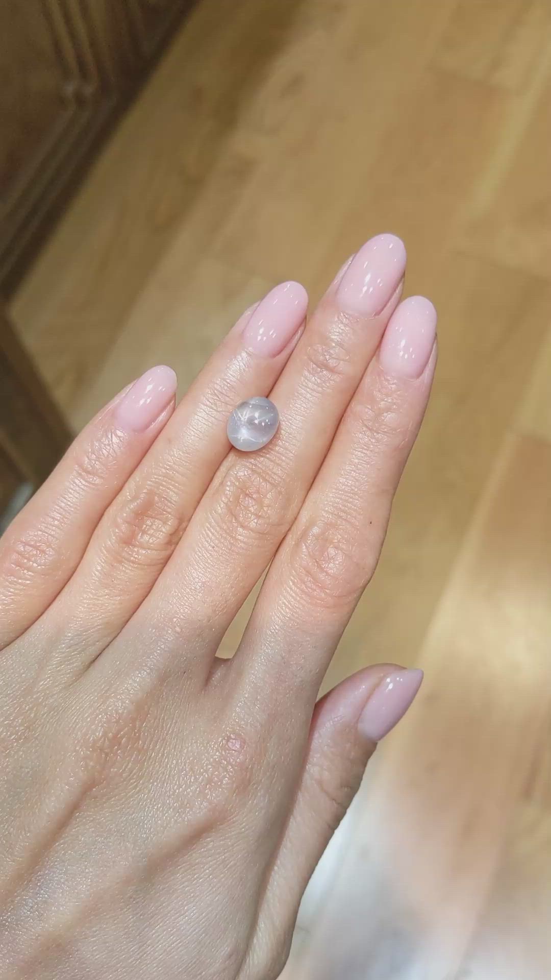 6.27 Ct. Greyish Blue Star Sapphire from Burma (Myanmar) Size Video