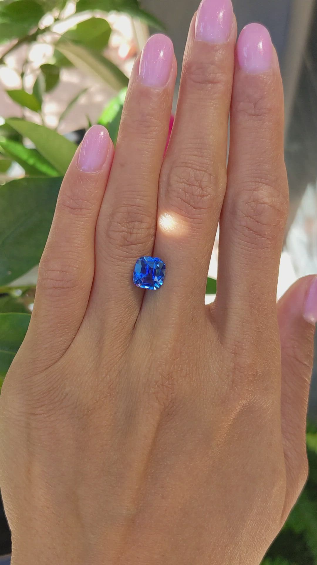 3.55 Ct. Blue Sapphire from Ceylon (Sri Lanka) Size Video