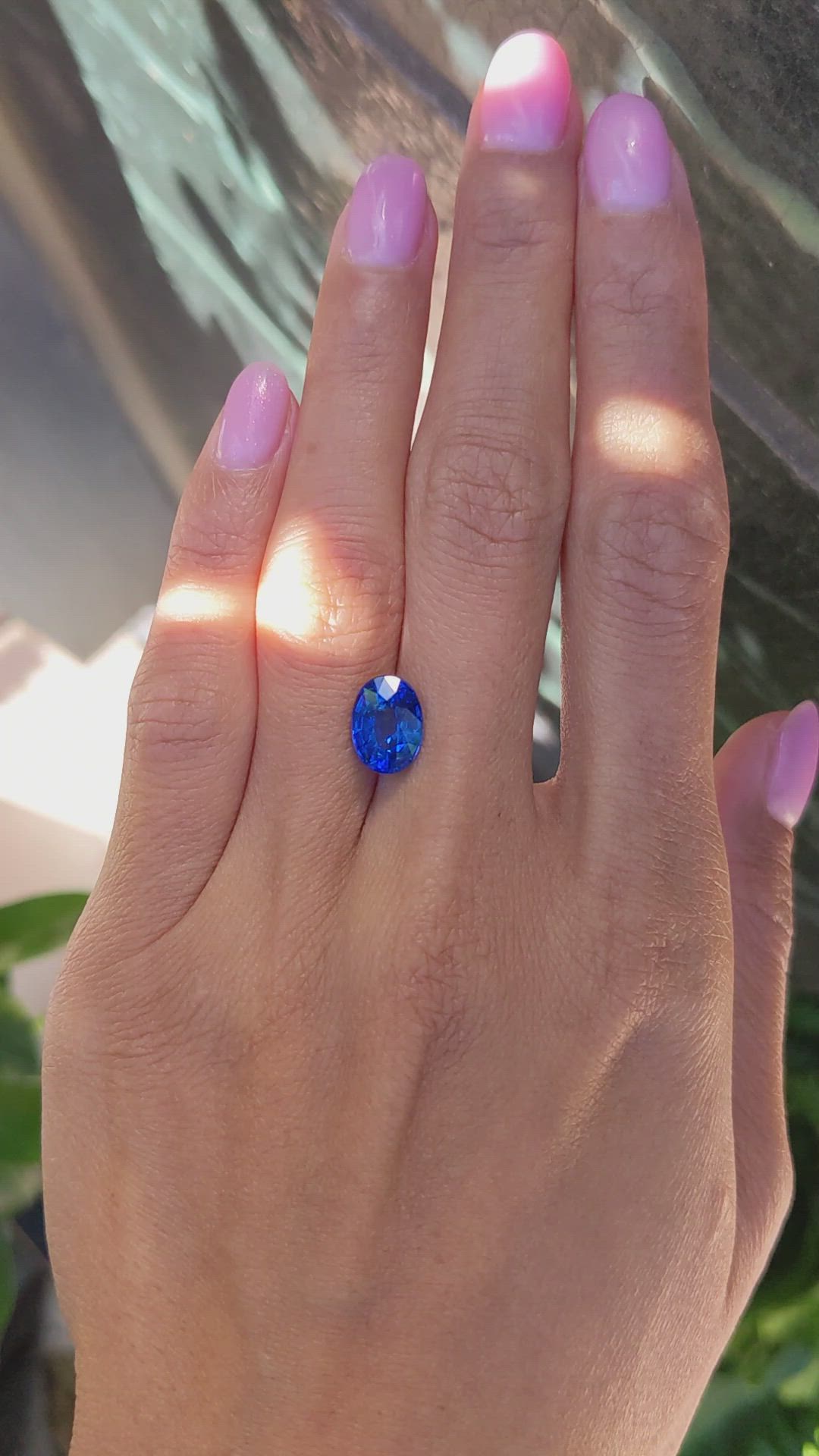 3.33 Ct. Blue Sapphire from Ceylon (Sri Lanka) Size Video