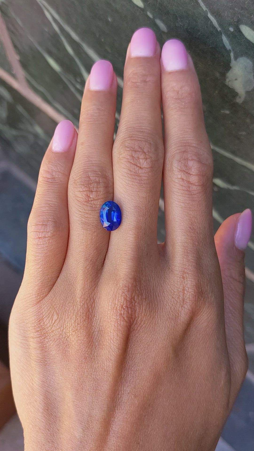 3.16 Ct. Blue Sapphire from Ceylon (Sri Lanka) Size Video