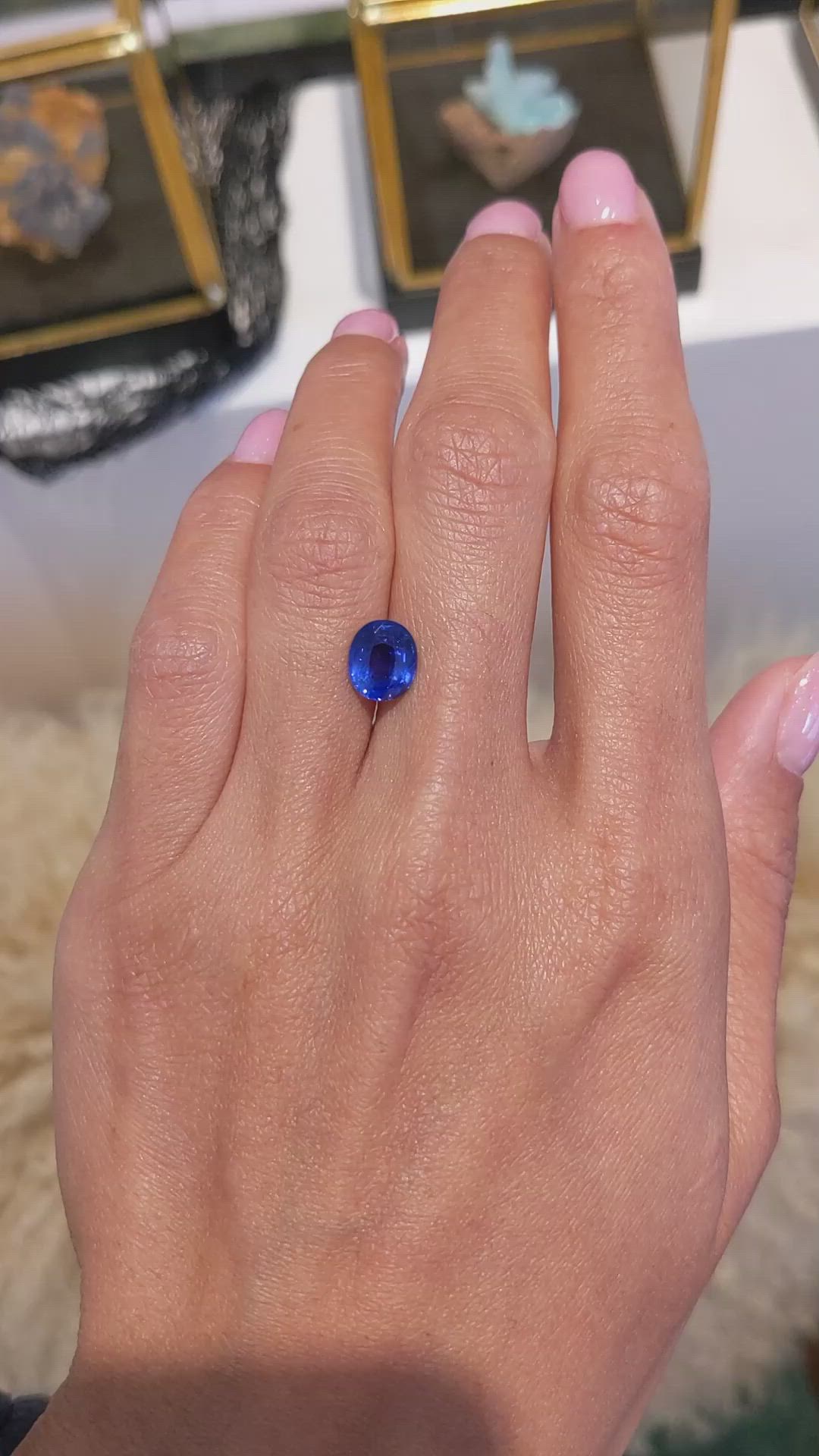 2.42 Ct. Blue Sapphire from Ceylon (Sri Lanka) Size Video