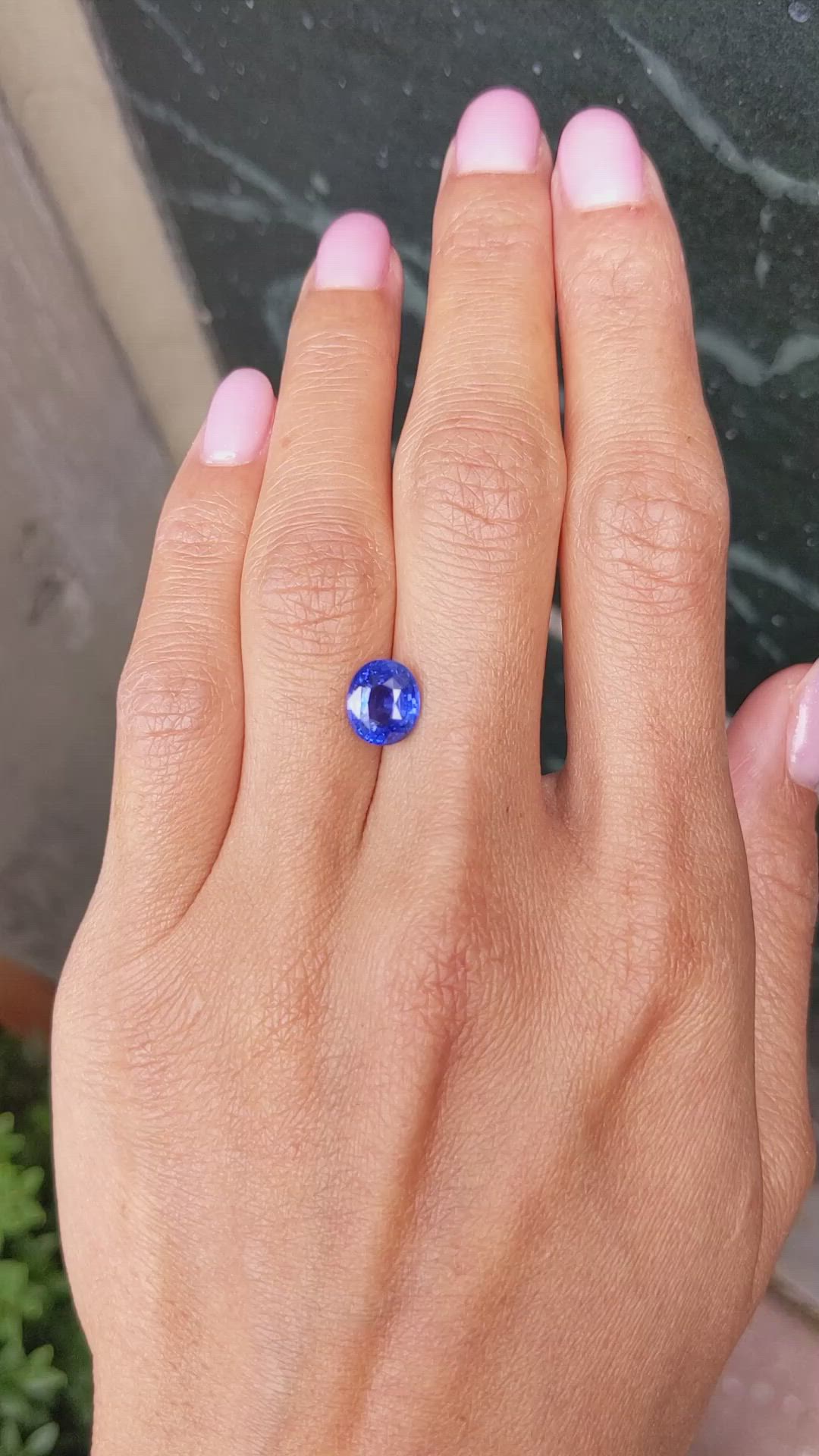2.42 Ct. Blue Sapphire from Ceylon (Sri Lanka) Size Video