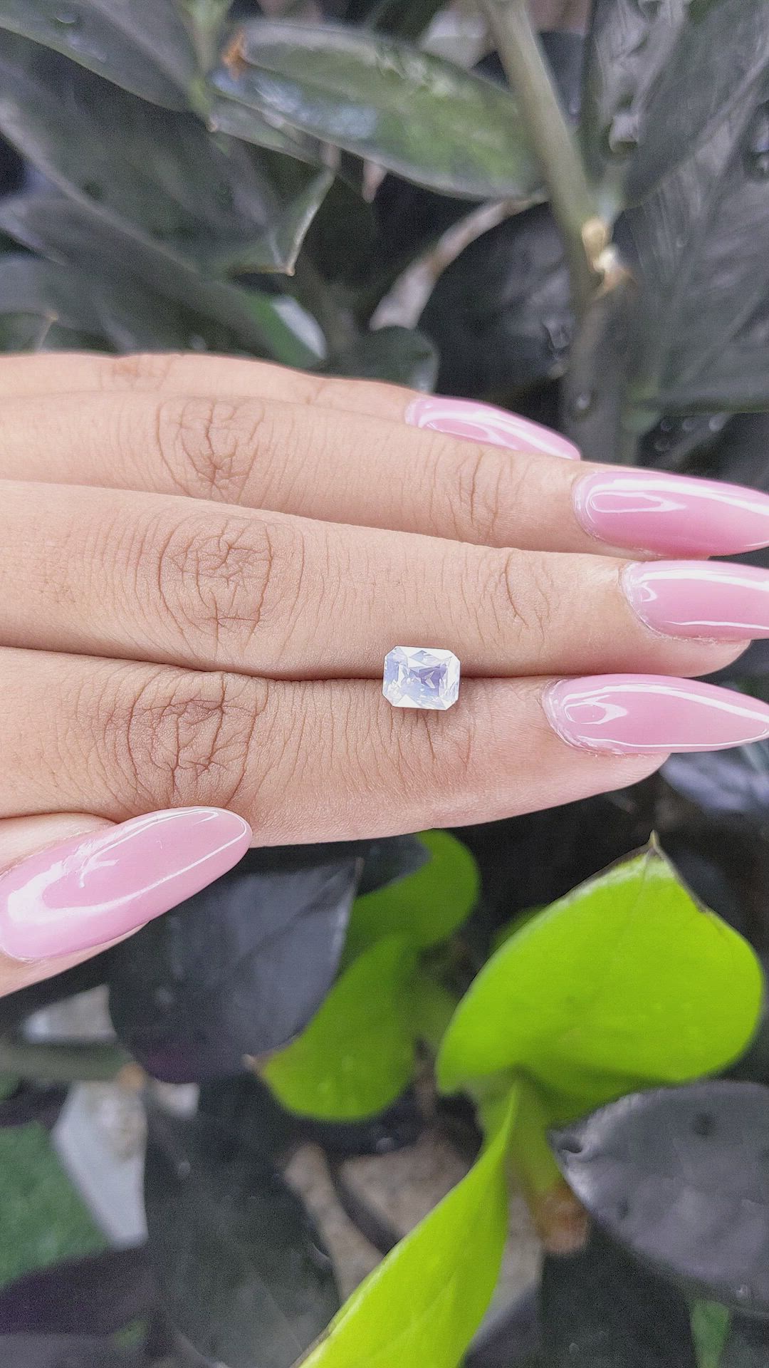 1.55 Ct. White Sapphire from Ceylon (Sri Lanka) Size Video