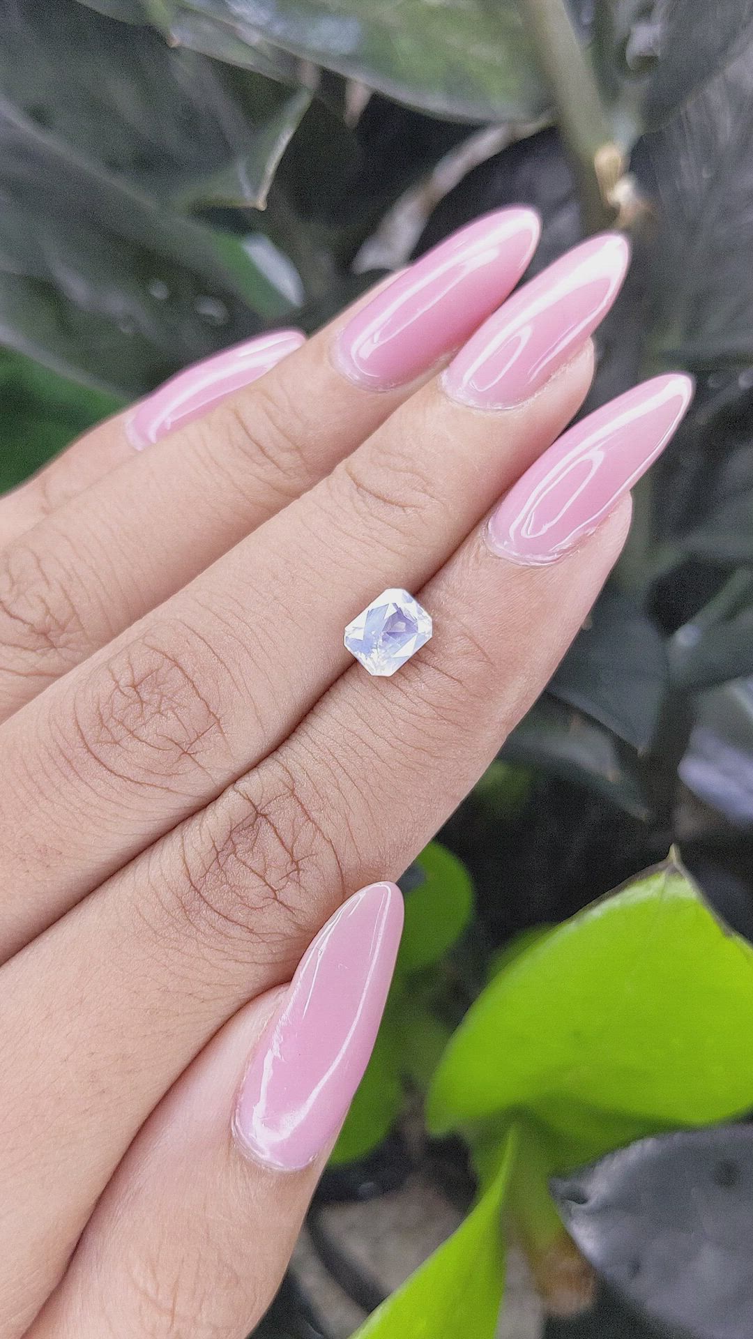 1.55 Ct. White Sapphire from Ceylon (Sri Lanka) Size Video