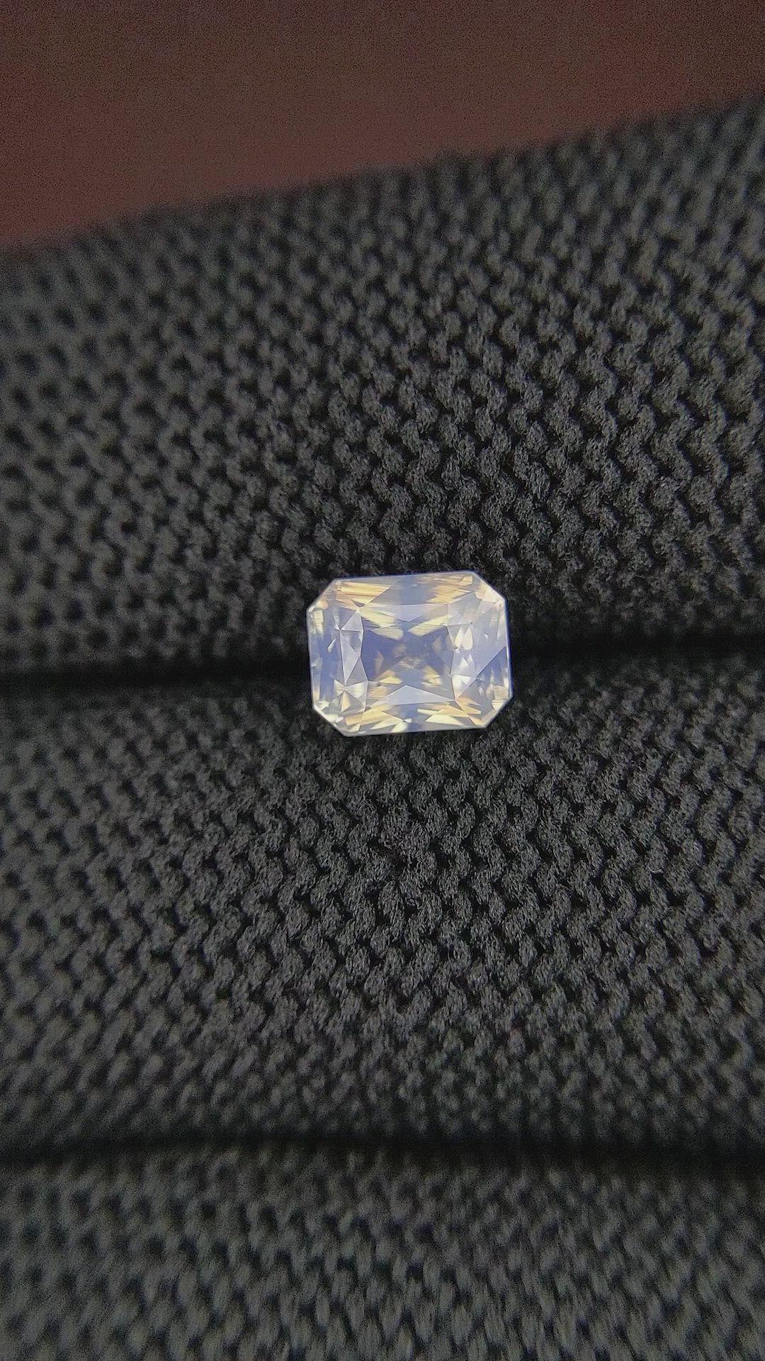 1.55 Ct. White Sapphire from Ceylon (Sri Lanka) Size Video