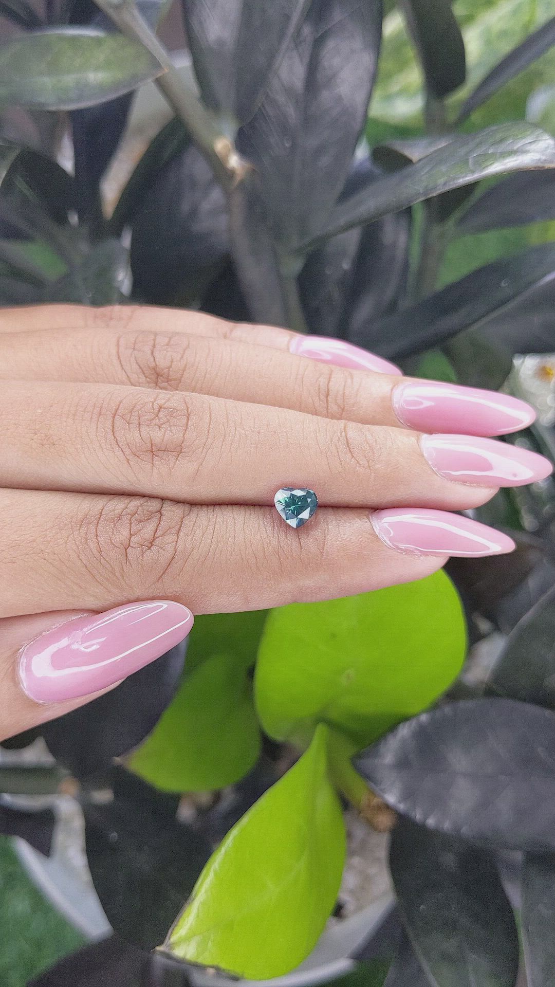 1.01 Ct. Greenish Blue Sapphire from Madagascar Size Video