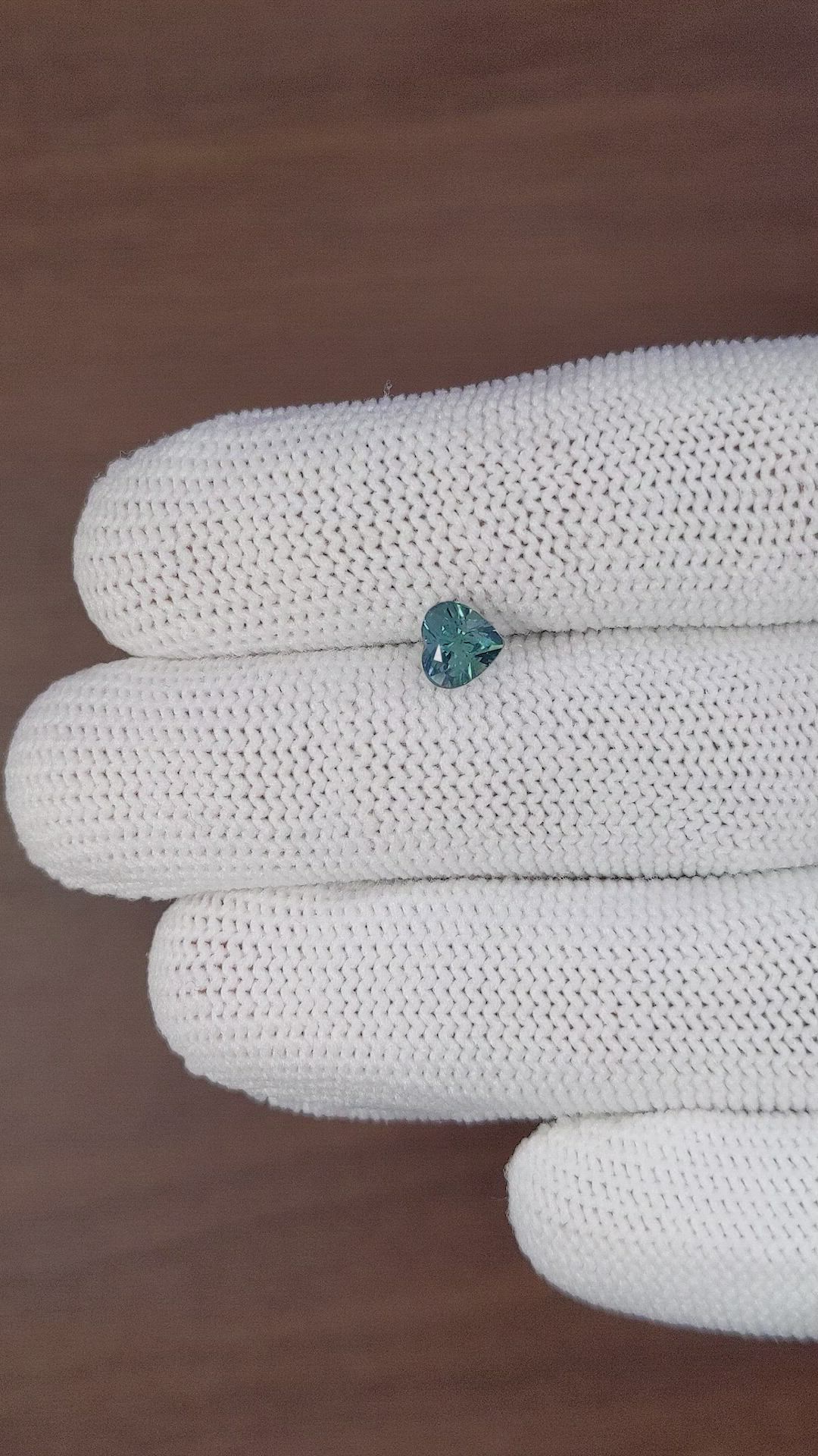 1.01 Ct. Greenish Blue Sapphire from Madagascar Size Video