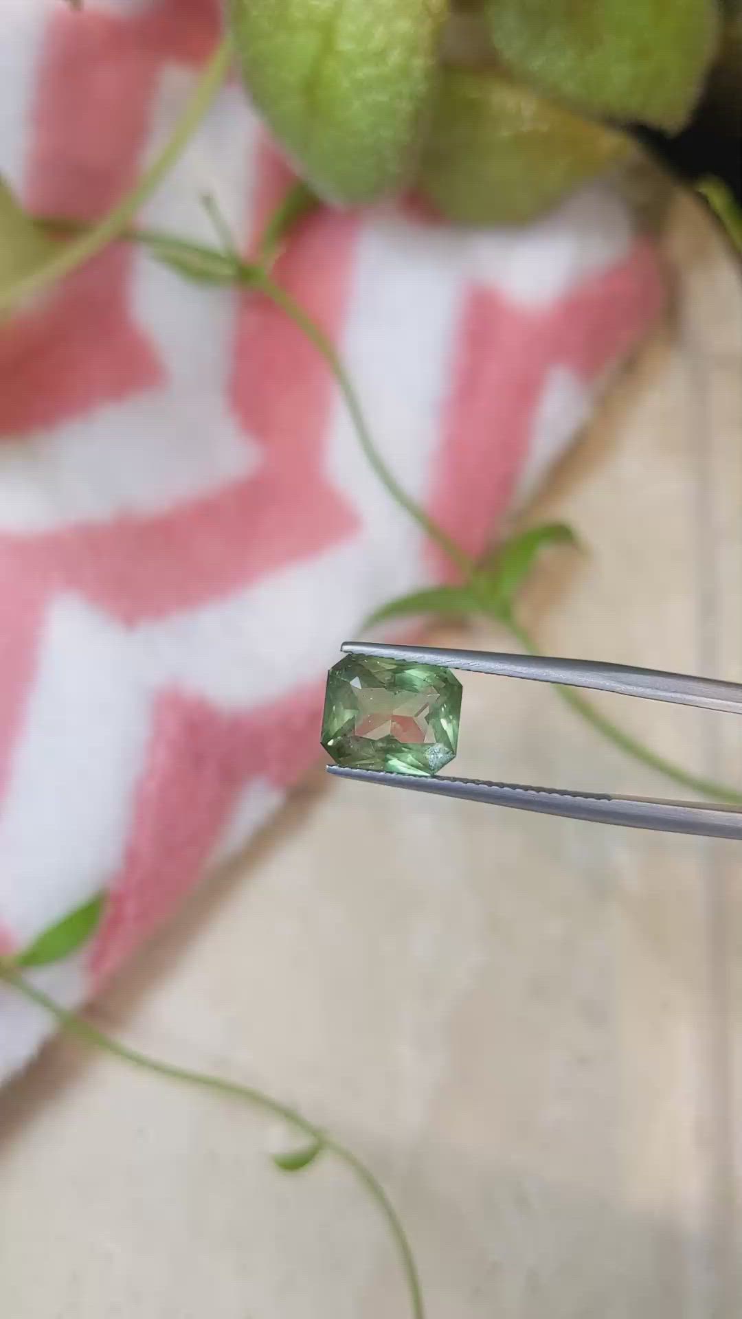 2.97 Ct. Green Sapphire from Montana Size Video