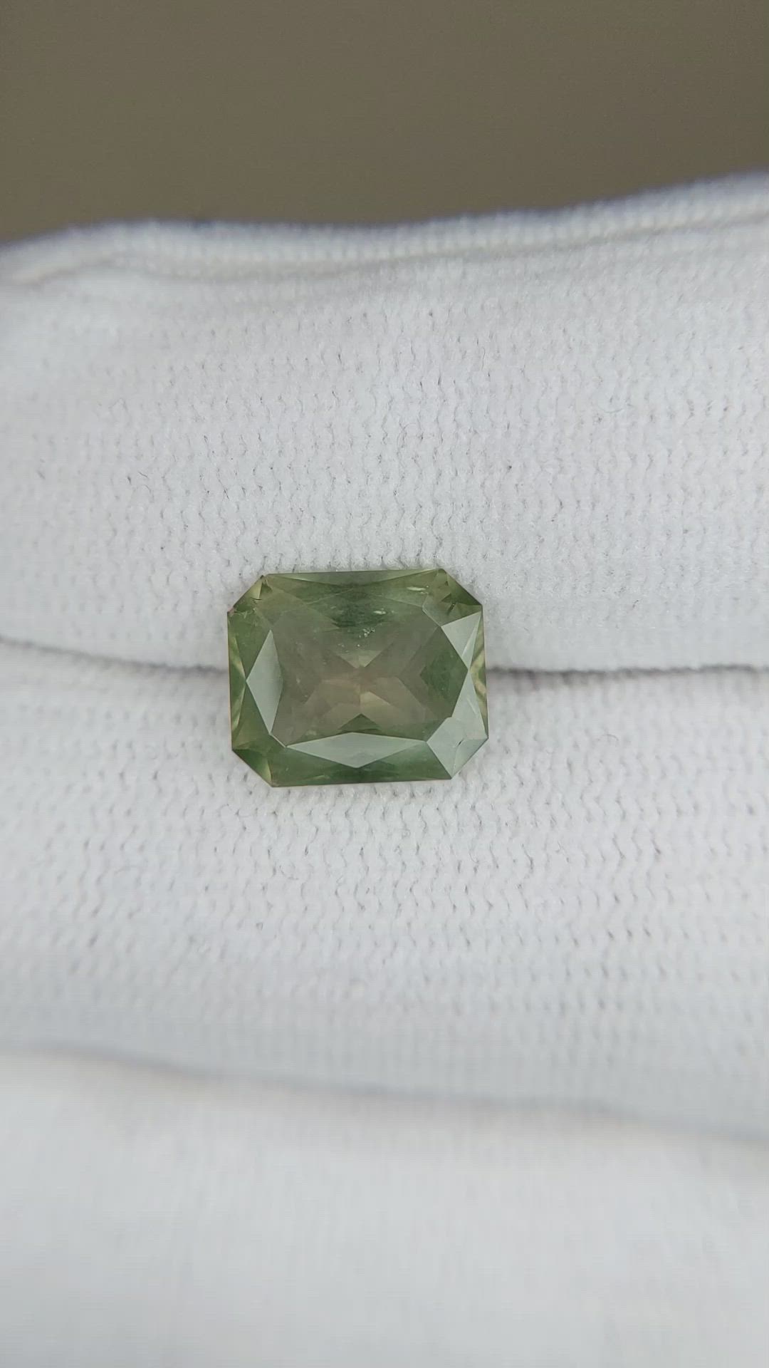2.97 Ct. Green Sapphire from Montana Size Video