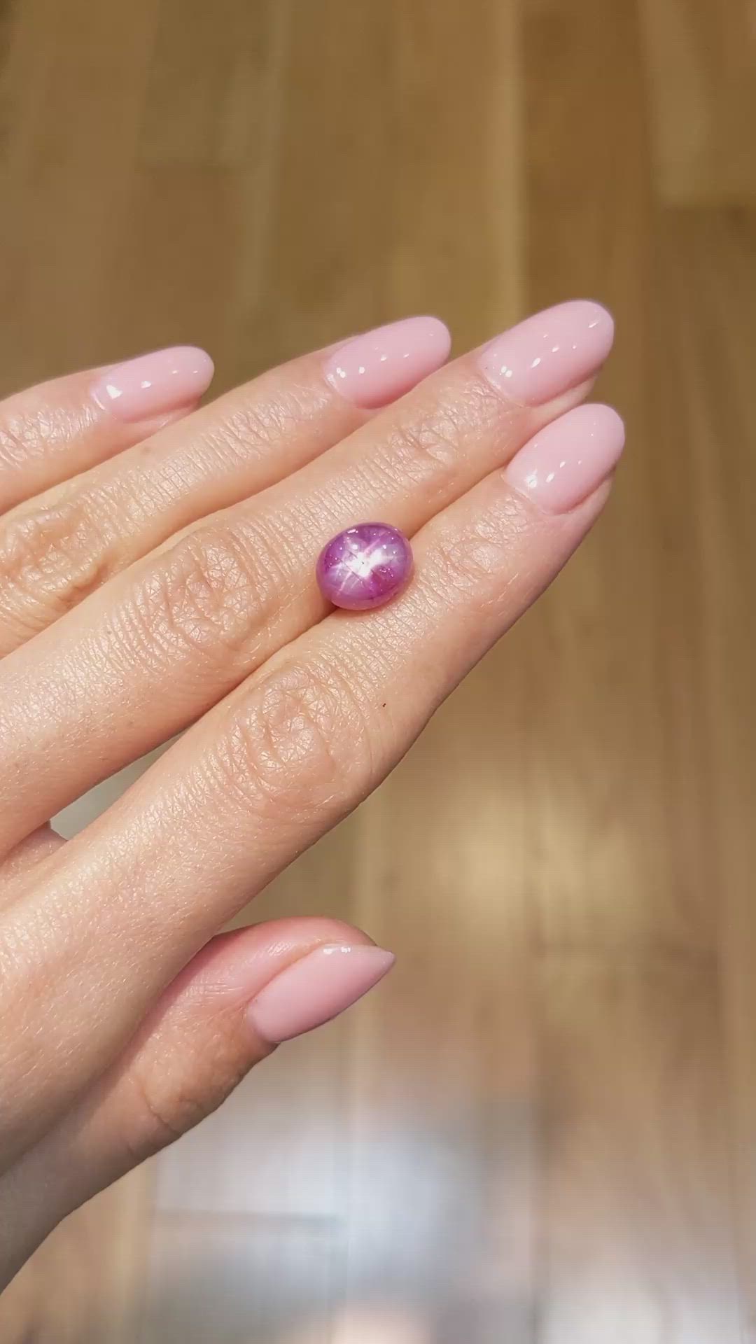 6.44 Ct. Purple Star Sapphire from Burma (Myanmar) Size Video