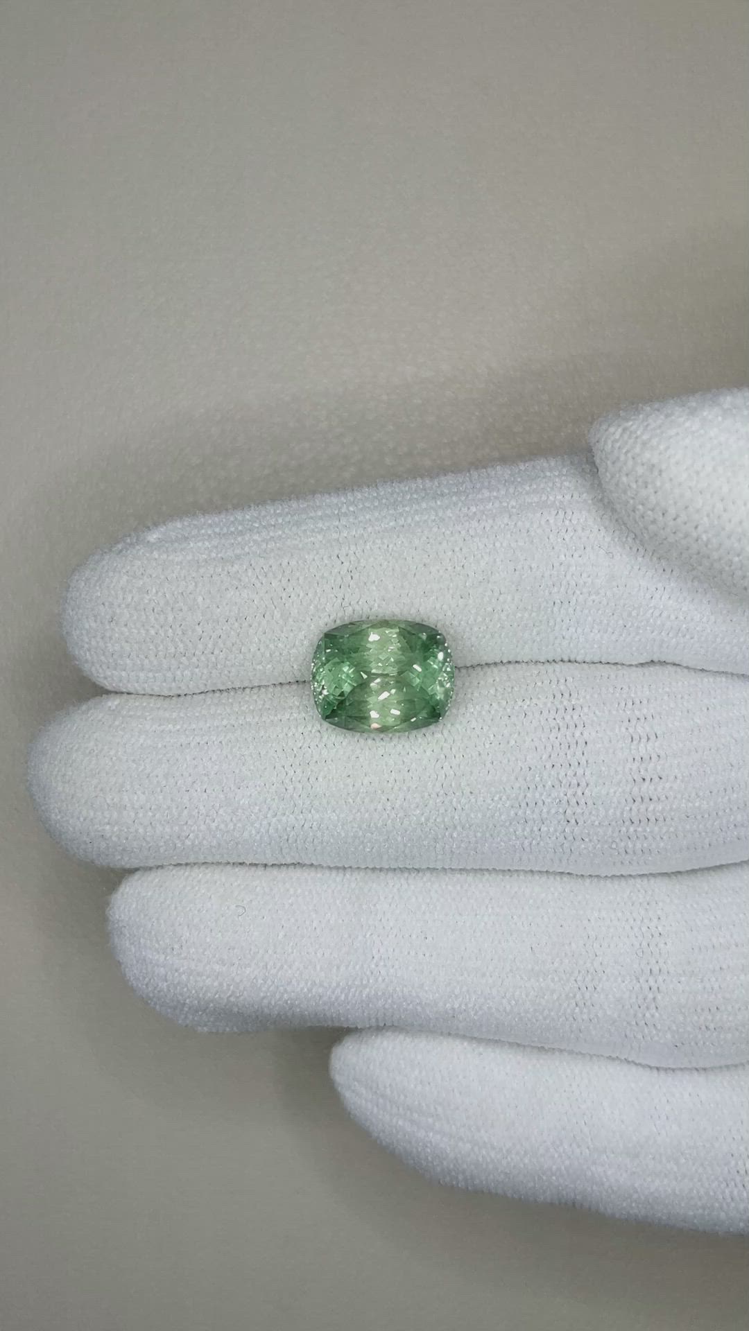5.92 Ct. Green Sapphire from Montana Size Video