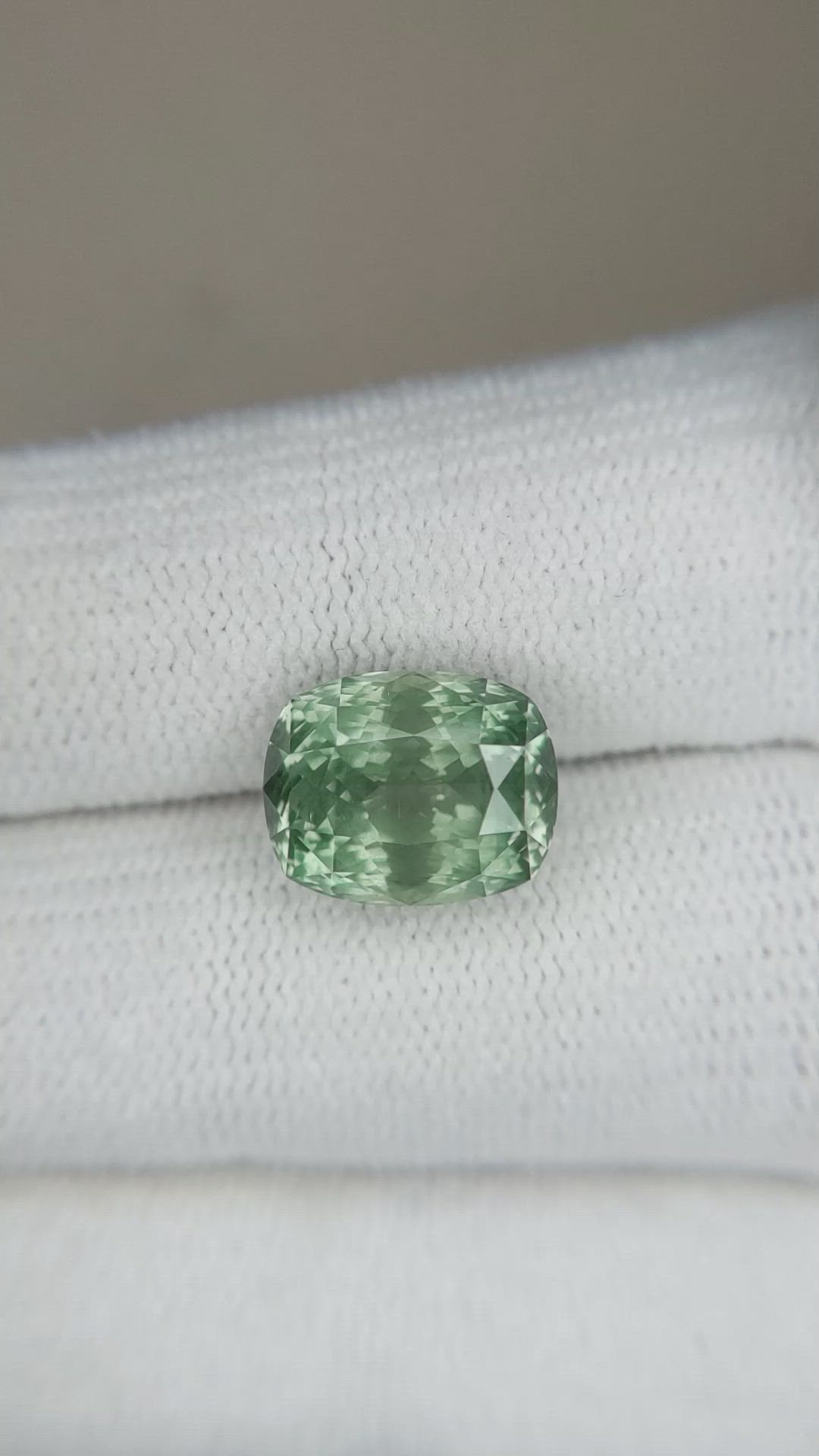 5.92 Ct. Green Sapphire from Montana Size Video