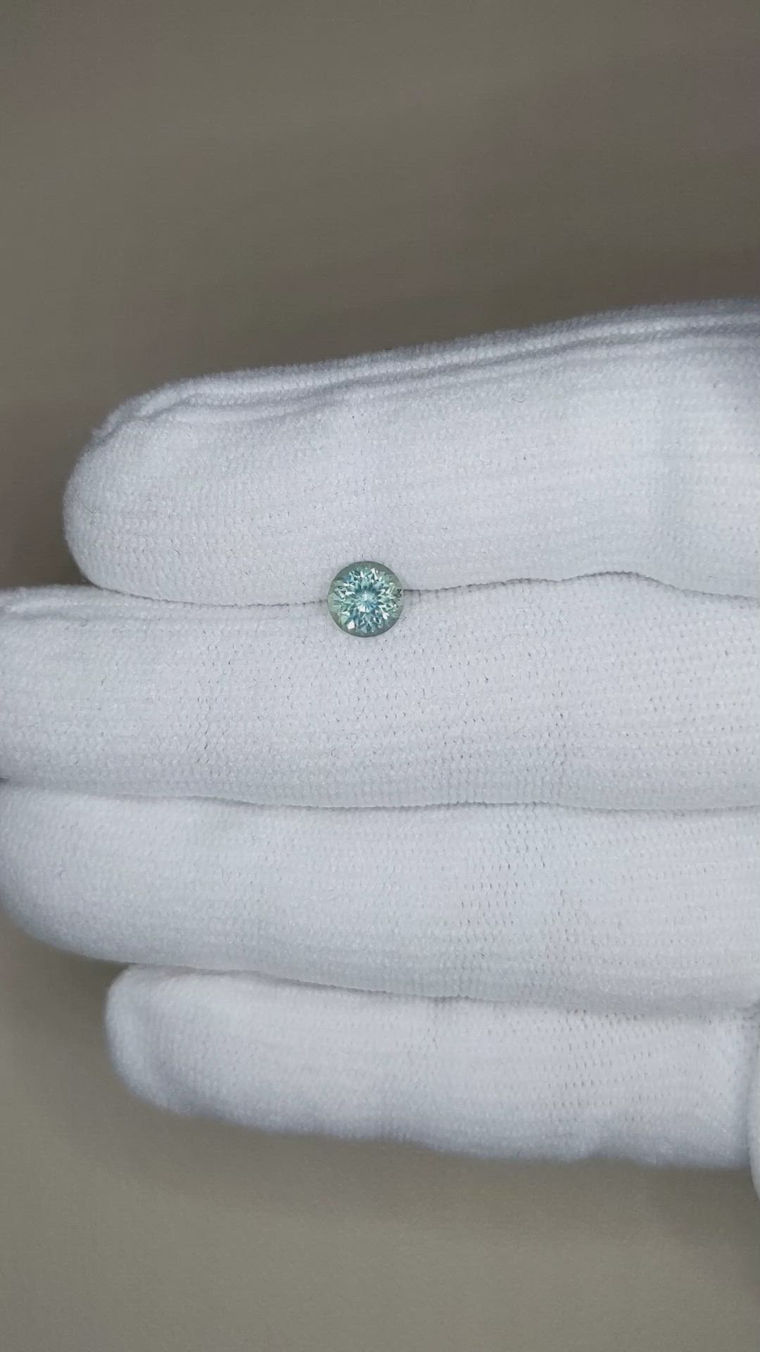 0.88 Ct. Bluish Green Sapphire from Montana Size Video