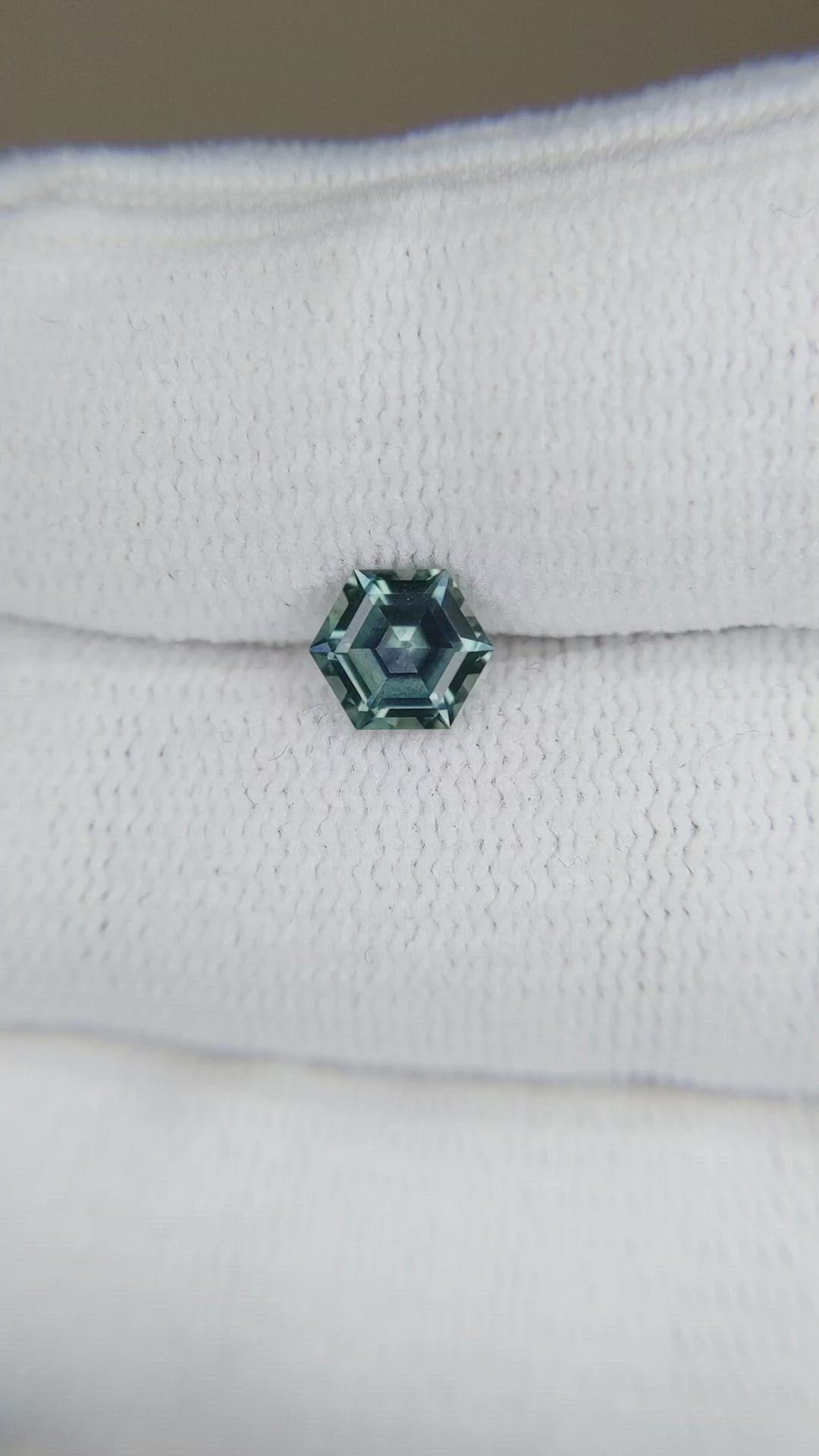 1.05 Ct. Bluish Green Sapphire from Montana Size Video