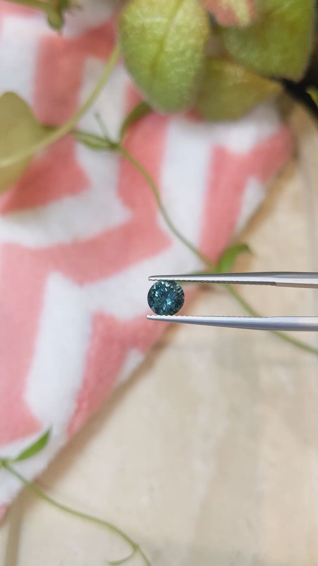 1.07 Ct. Bluish Green Sapphire from Montana Size Video