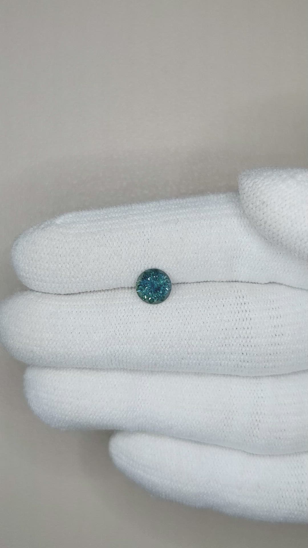 1.07 Ct. Bluish Green Sapphire from Montana Size Video