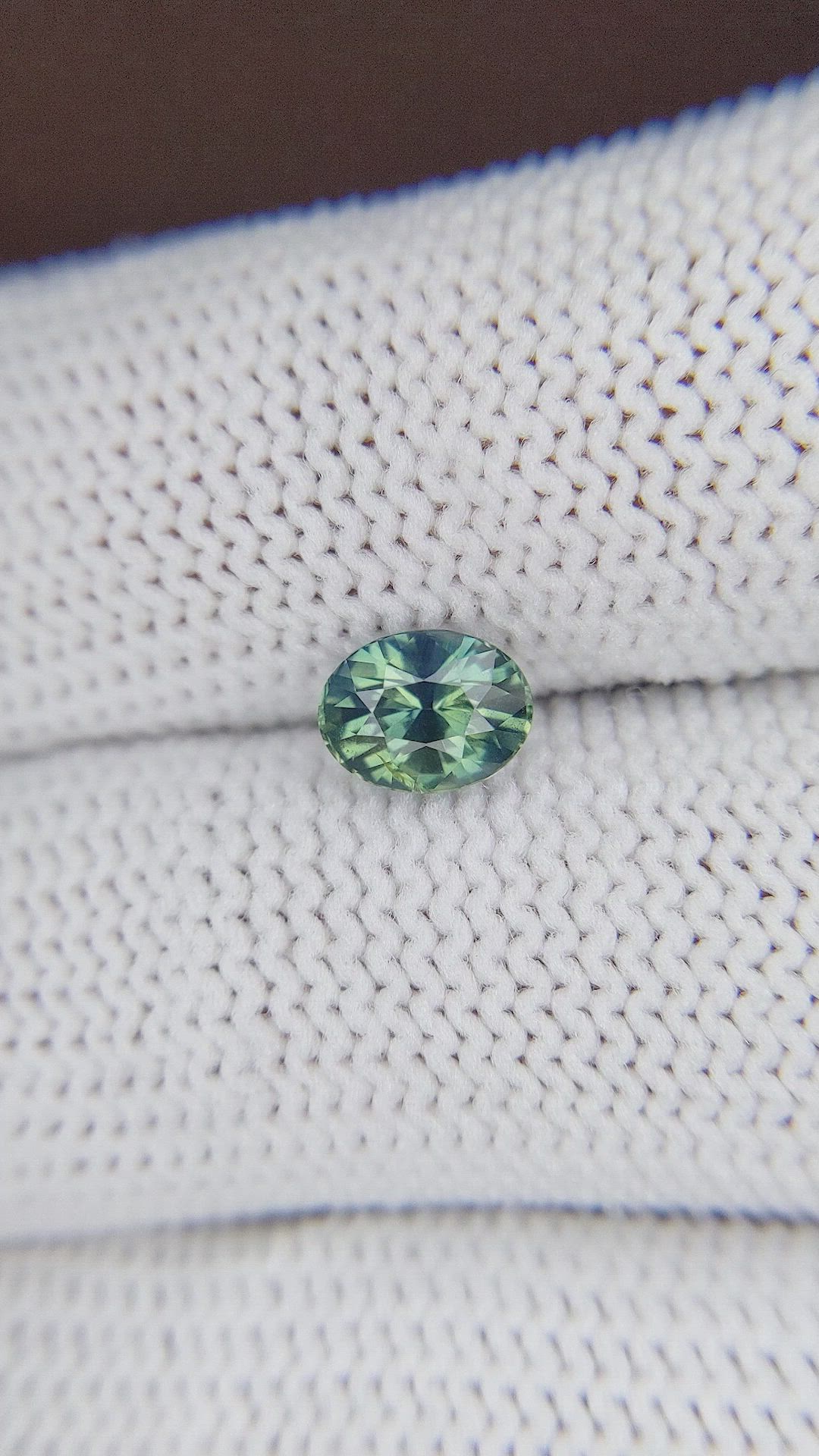 1.17 Ct. Bluish Green Sapphire from Madagascar Size Video
