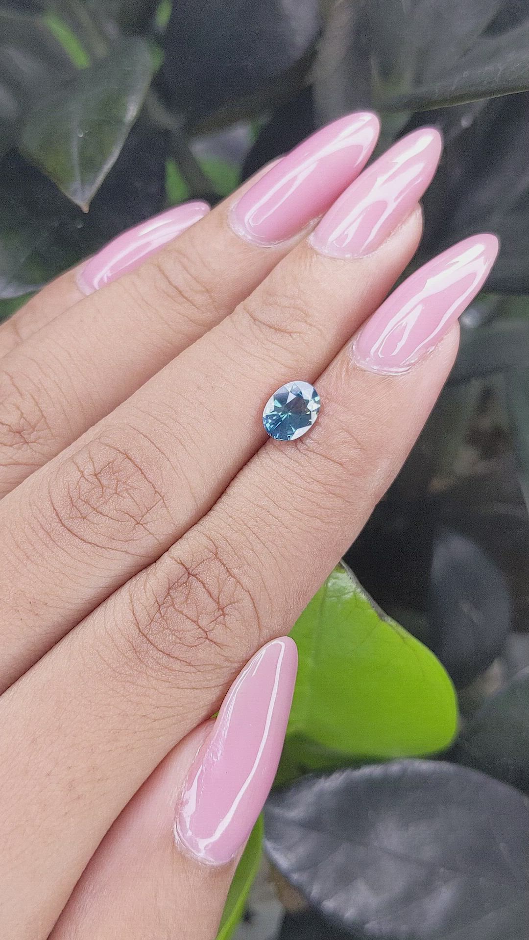 1.08 Ct. Greenish Blue Sapphire from Madagascar Size Video