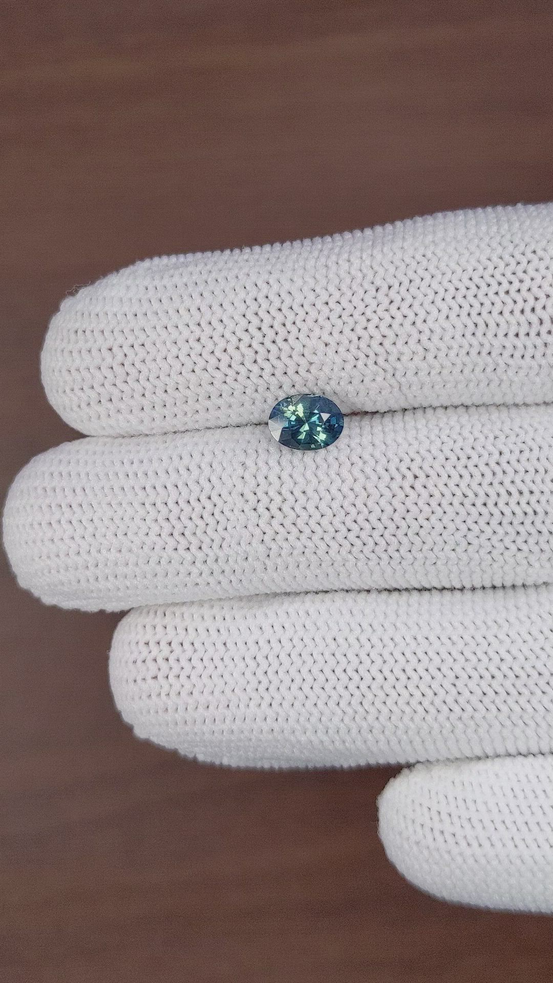 1.08 Ct. Greenish Blue Sapphire from Madagascar Size Video