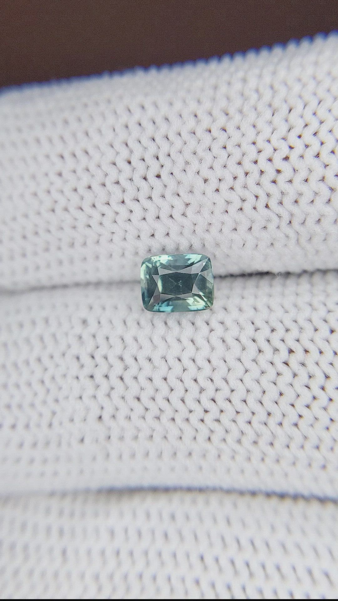 1.02 Ct. Bluish Green Sapphire from Madagascar Size Video