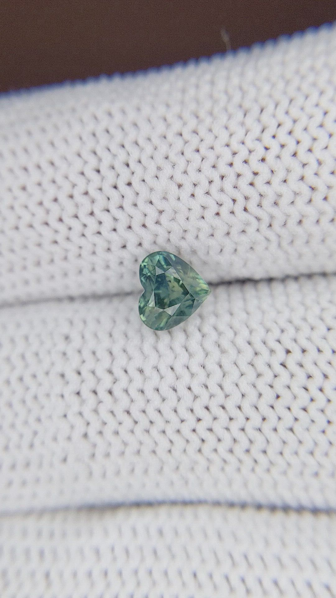 1.04 Ct. Bluish Green Sapphire from Madagascar Size Video