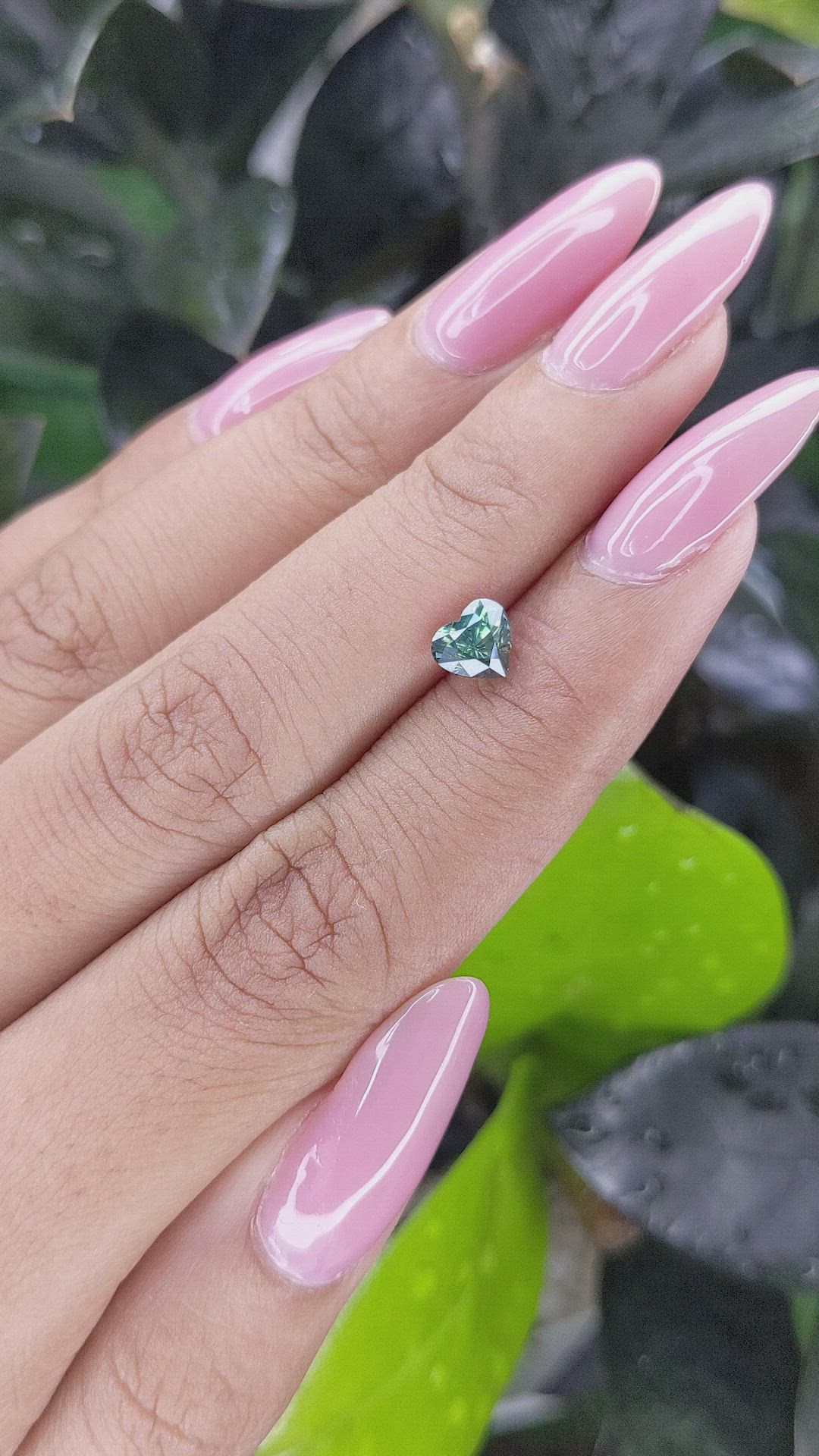 1.04 Ct. Bluish Green Sapphire from Madagascar Size Video