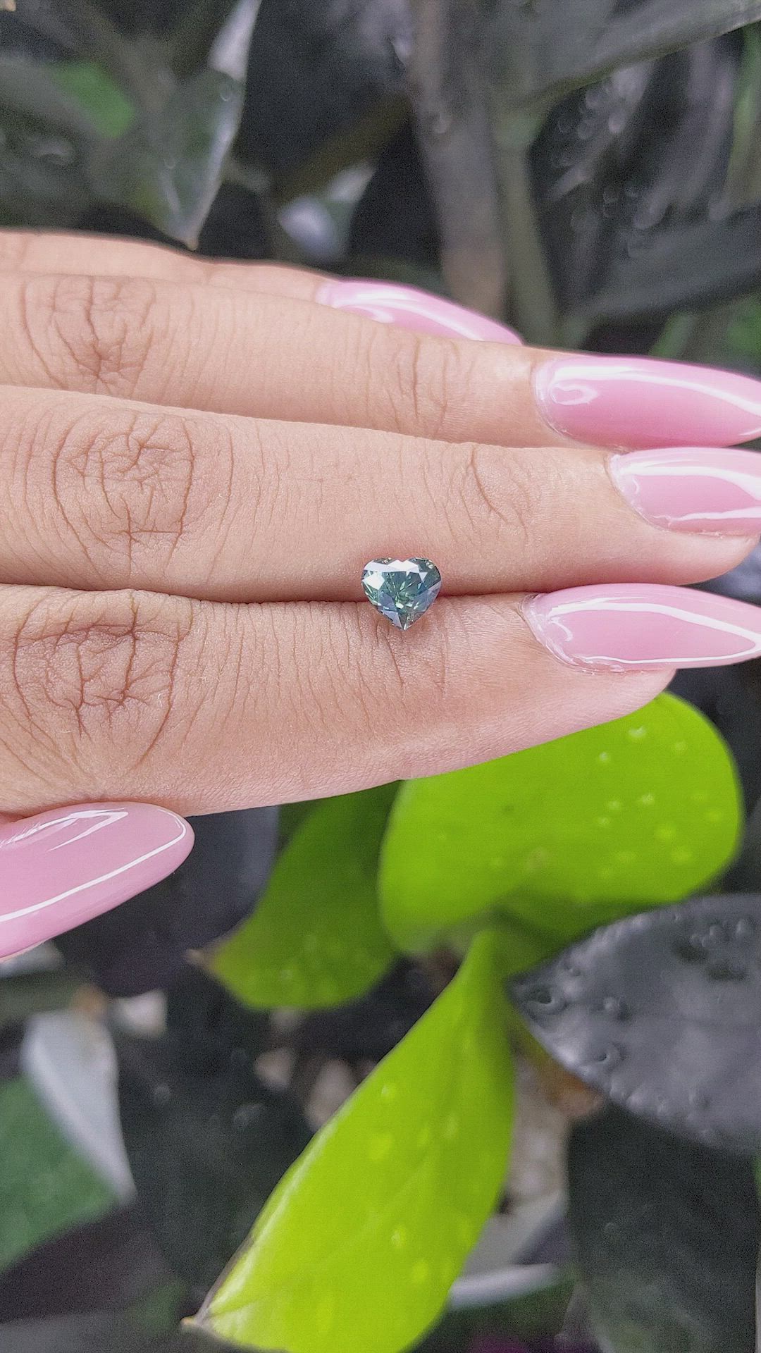 1.04 Ct. Bluish Green Sapphire from Madagascar Size Video