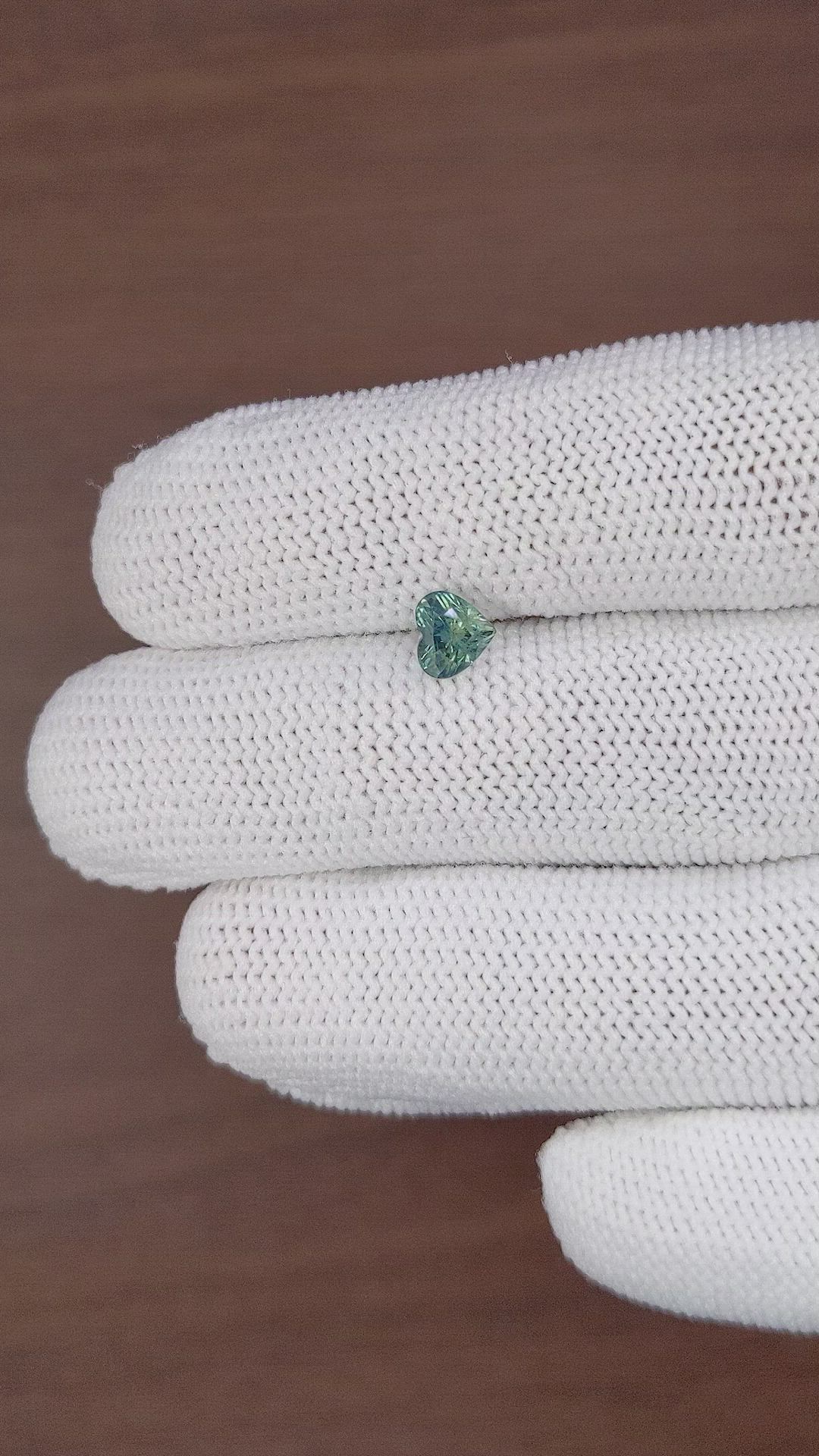 1.04 Ct. Bluish Green Sapphire from Madagascar Size Video