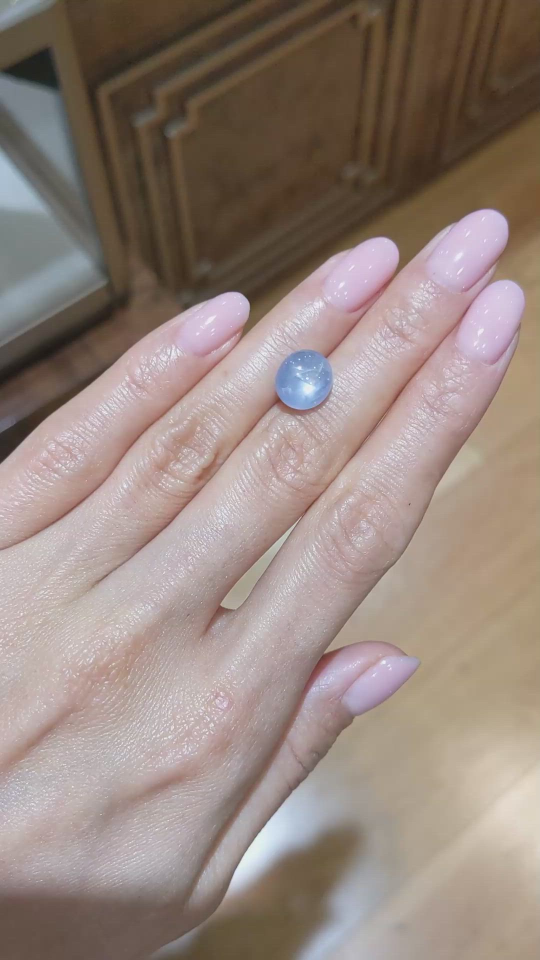 6.92 Ct. Blue Star Sapphire from Burma (Myanmar) Size Video