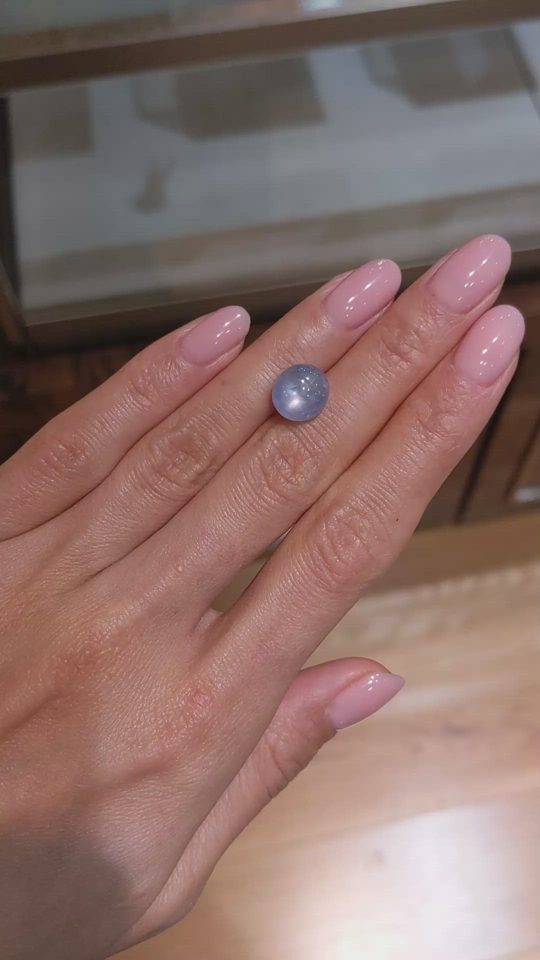 6.92 Ct. Blue Star Sapphire from Burma (Myanmar) Size Video
