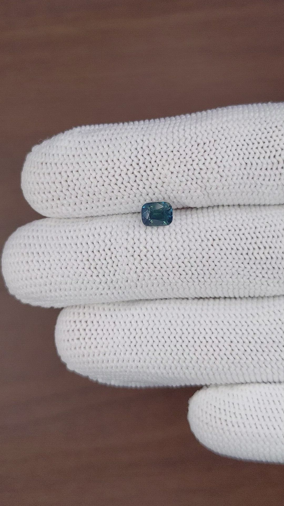 1.03 Ct. Greenish Blue Sapphire from Madagascar Size Video