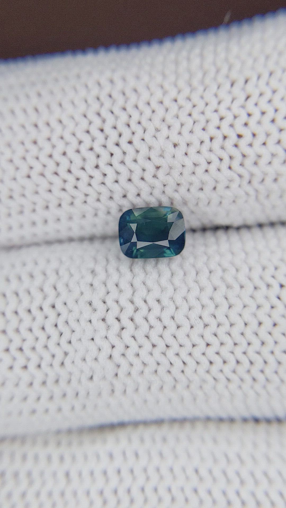 1.03 Ct. Greenish Blue Sapphire from Madagascar Size Video