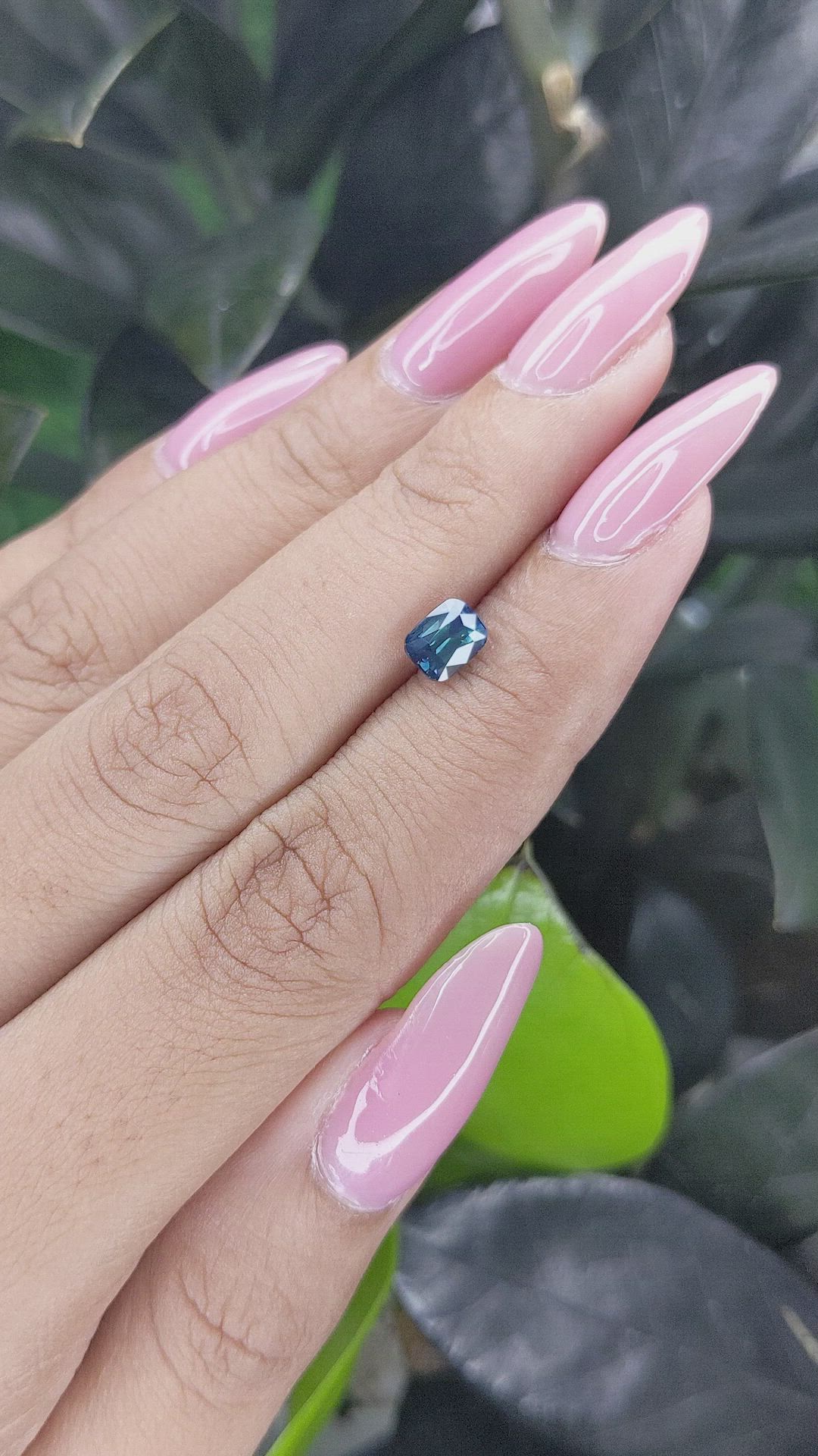 1.03 Ct. Greenish Blue Sapphire from Madagascar Size Video