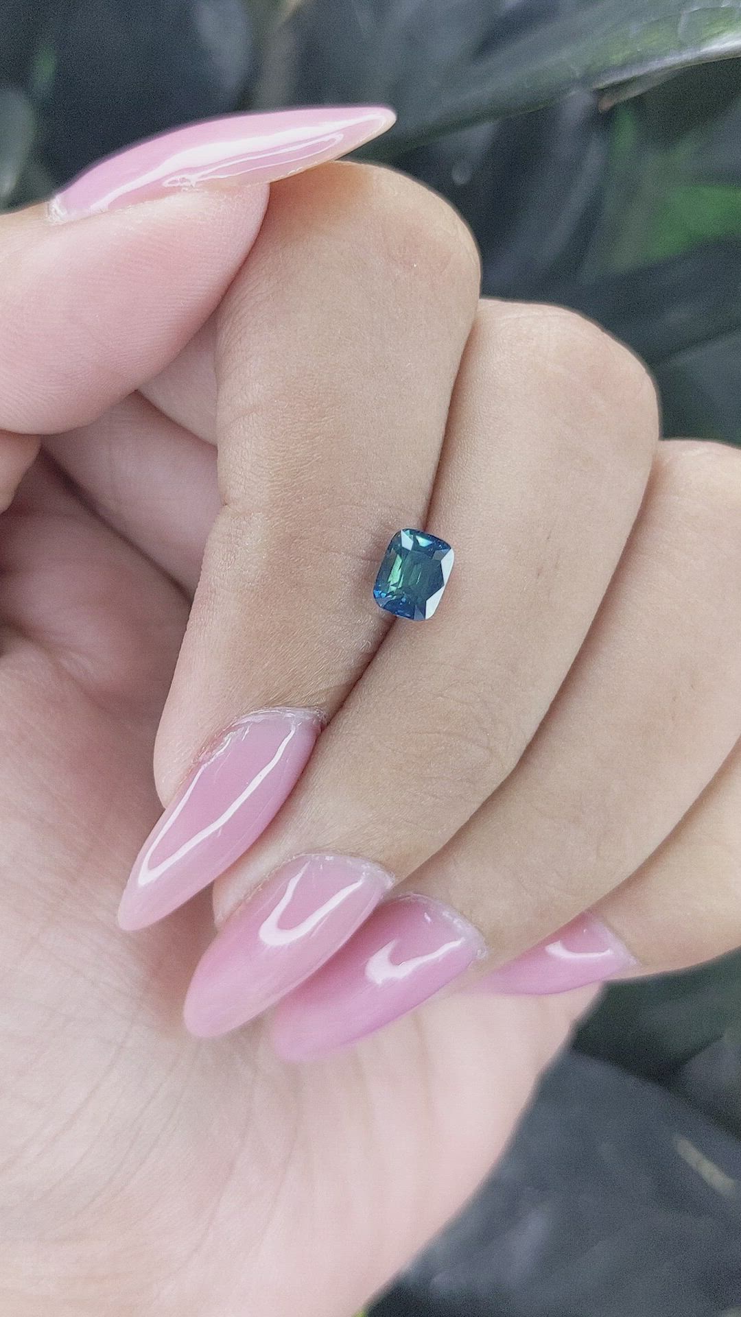 1.03 Ct. Greenish Blue Sapphire from Madagascar Size Video