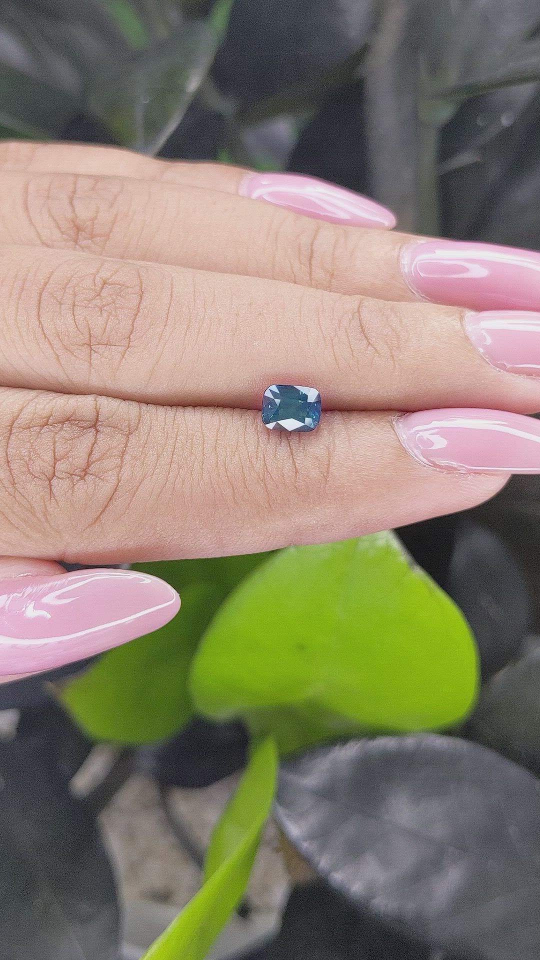 1.03 Ct. Greenish Blue Sapphire from Madagascar Size Video