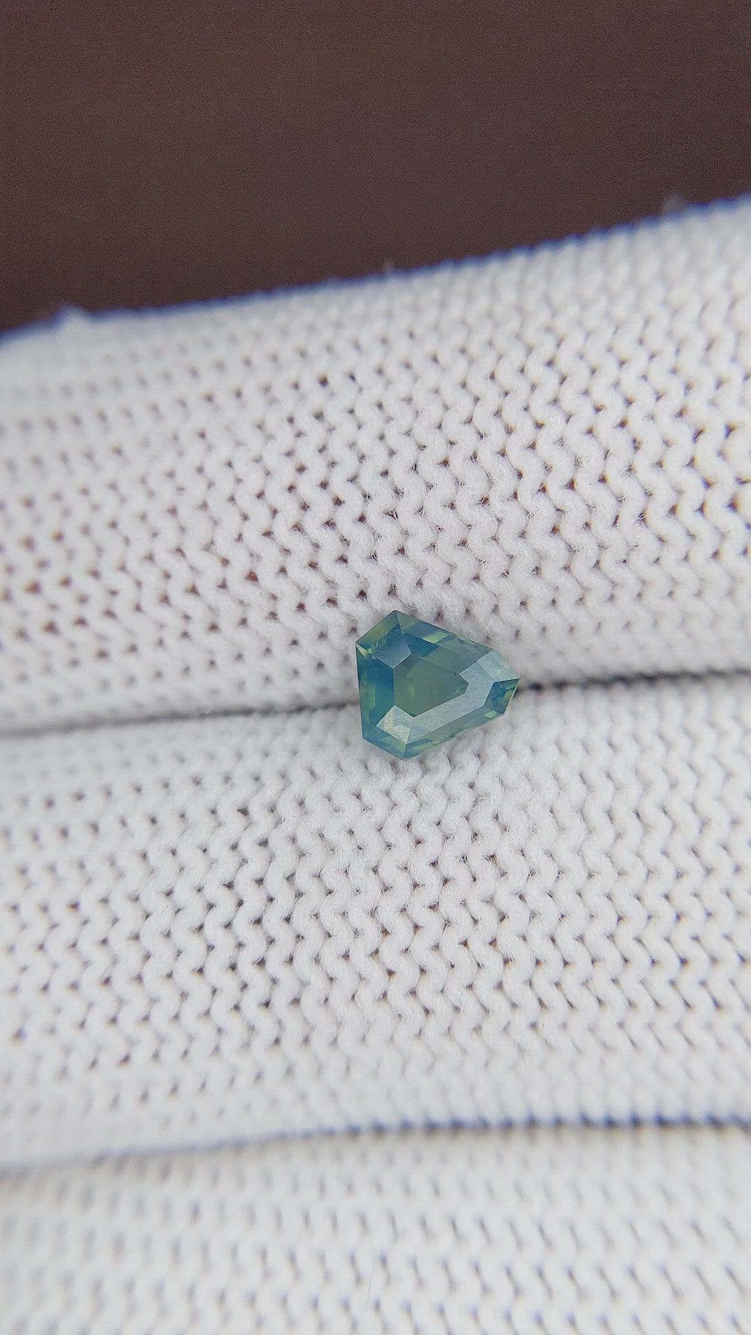 1.02 Ct. Bluish Green Sapphire from Madagascar Size Video
