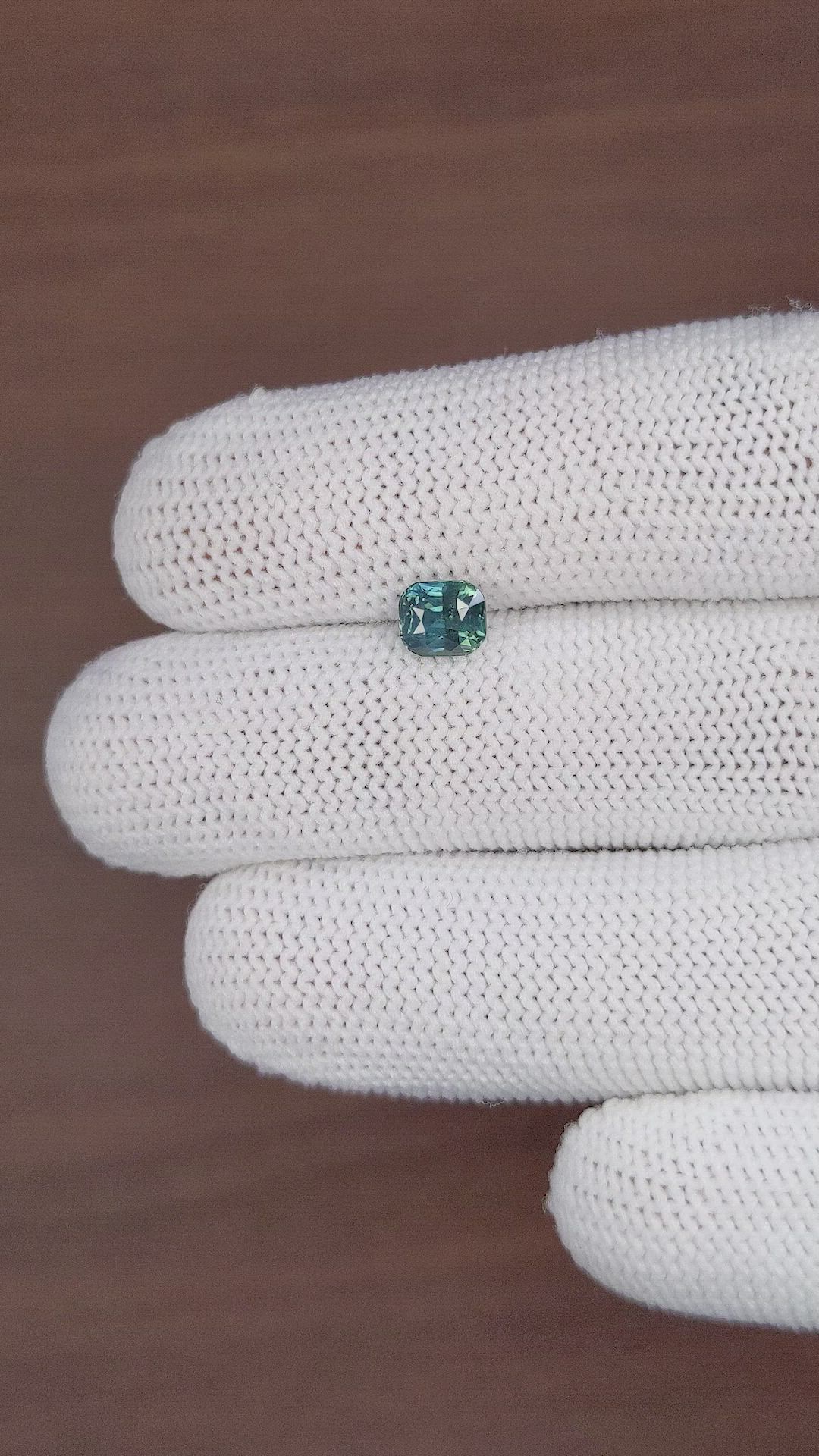 1.17 Ct. Bluish Green Sapphire from Madagascar Size Video